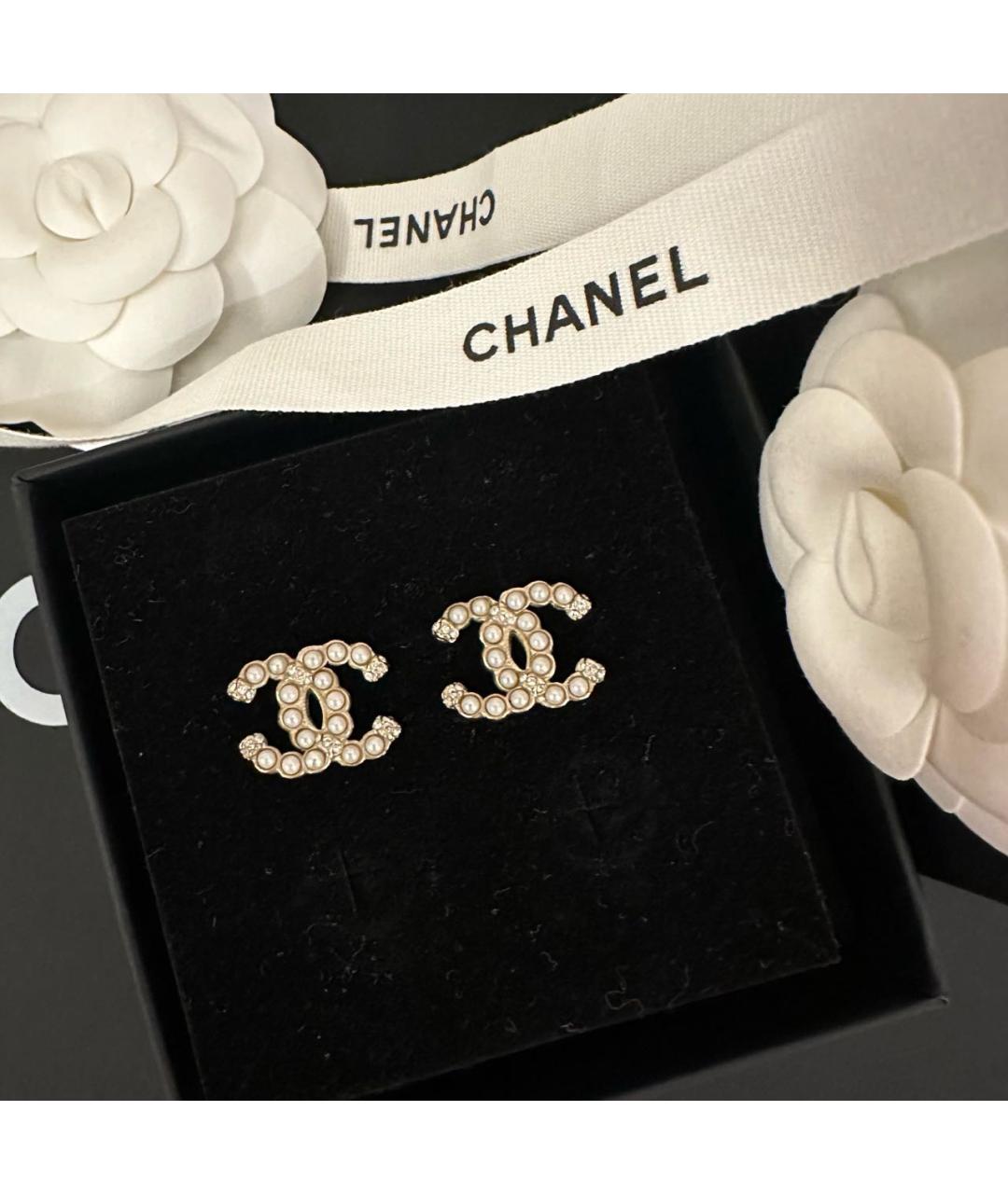 CHANEL Золотые серьги, фото 2