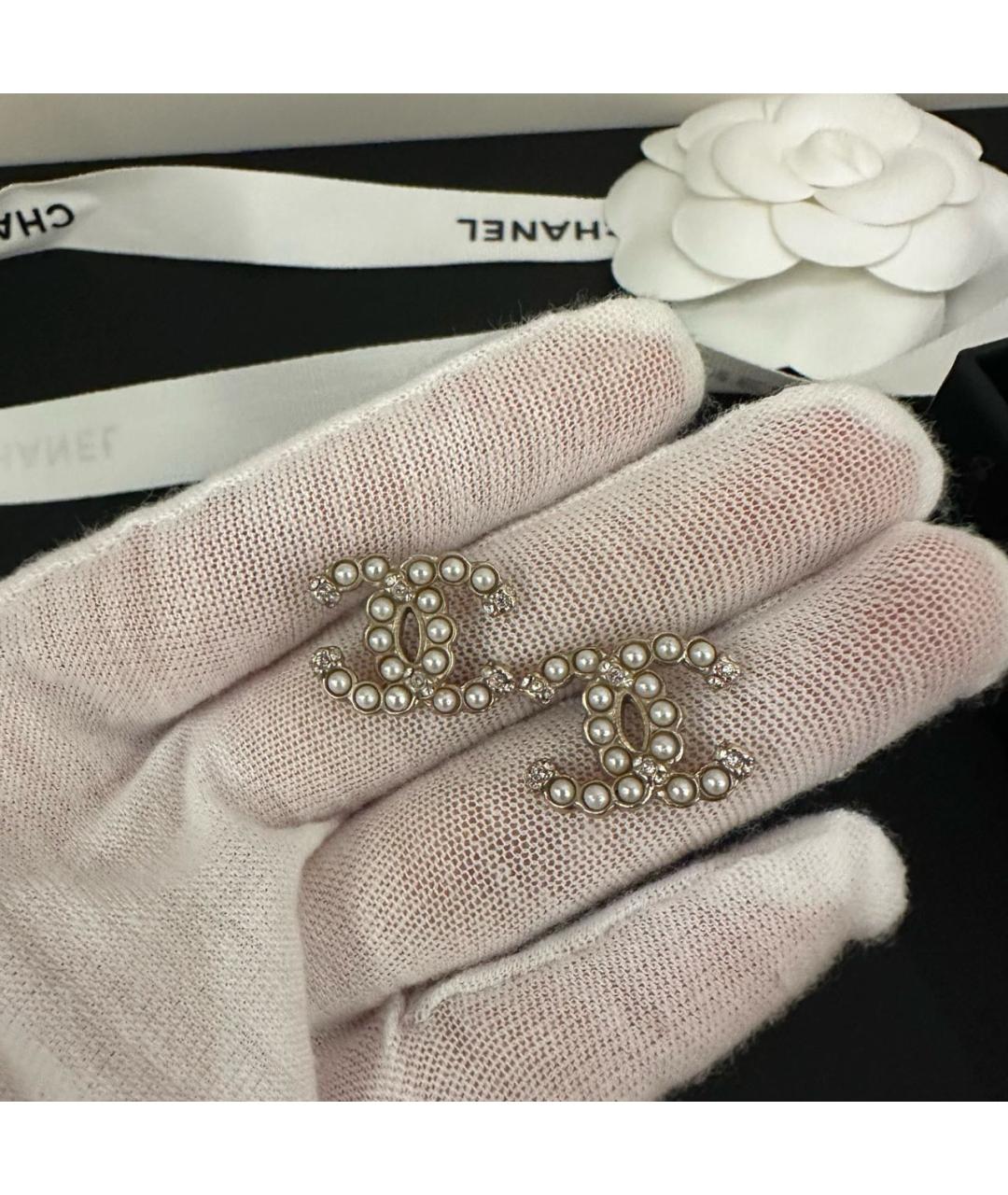 CHANEL Золотые серьги, фото 3