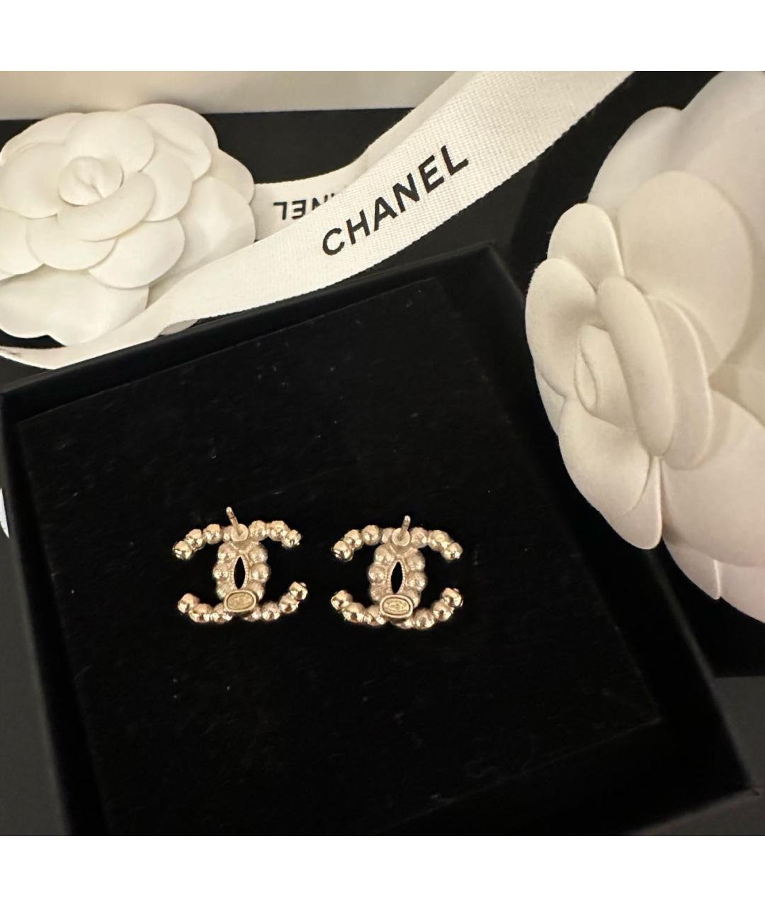 CHANEL Золотые серьги, фото 4
