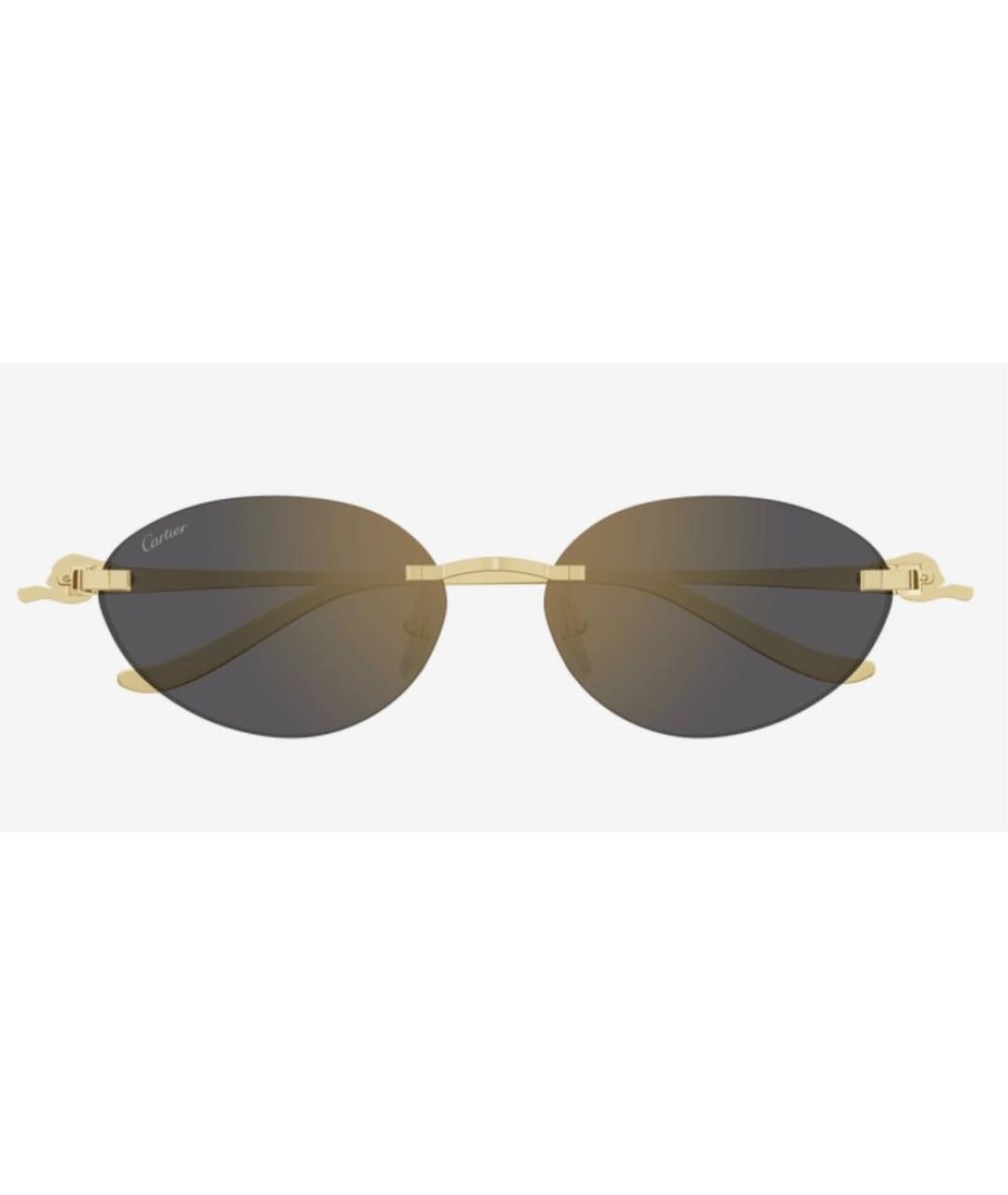 CARTIER Золотые металлические солнцезащитные очки, фото 3