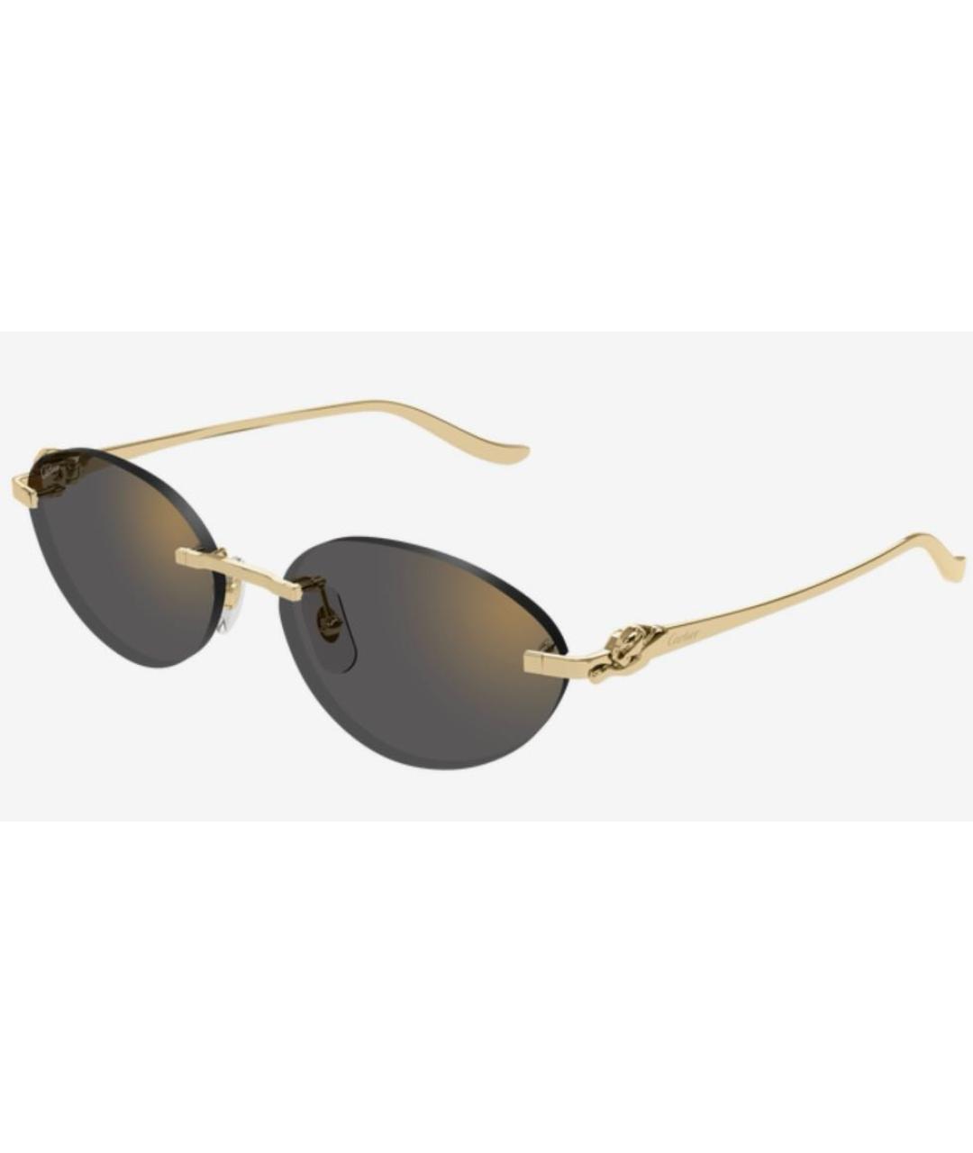 CARTIER Золотые металлические солнцезащитные очки, фото 4