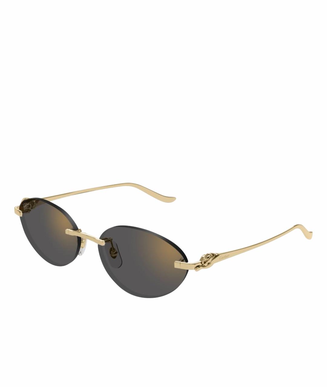 CARTIER Золотые металлические солнцезащитные очки, фото 1