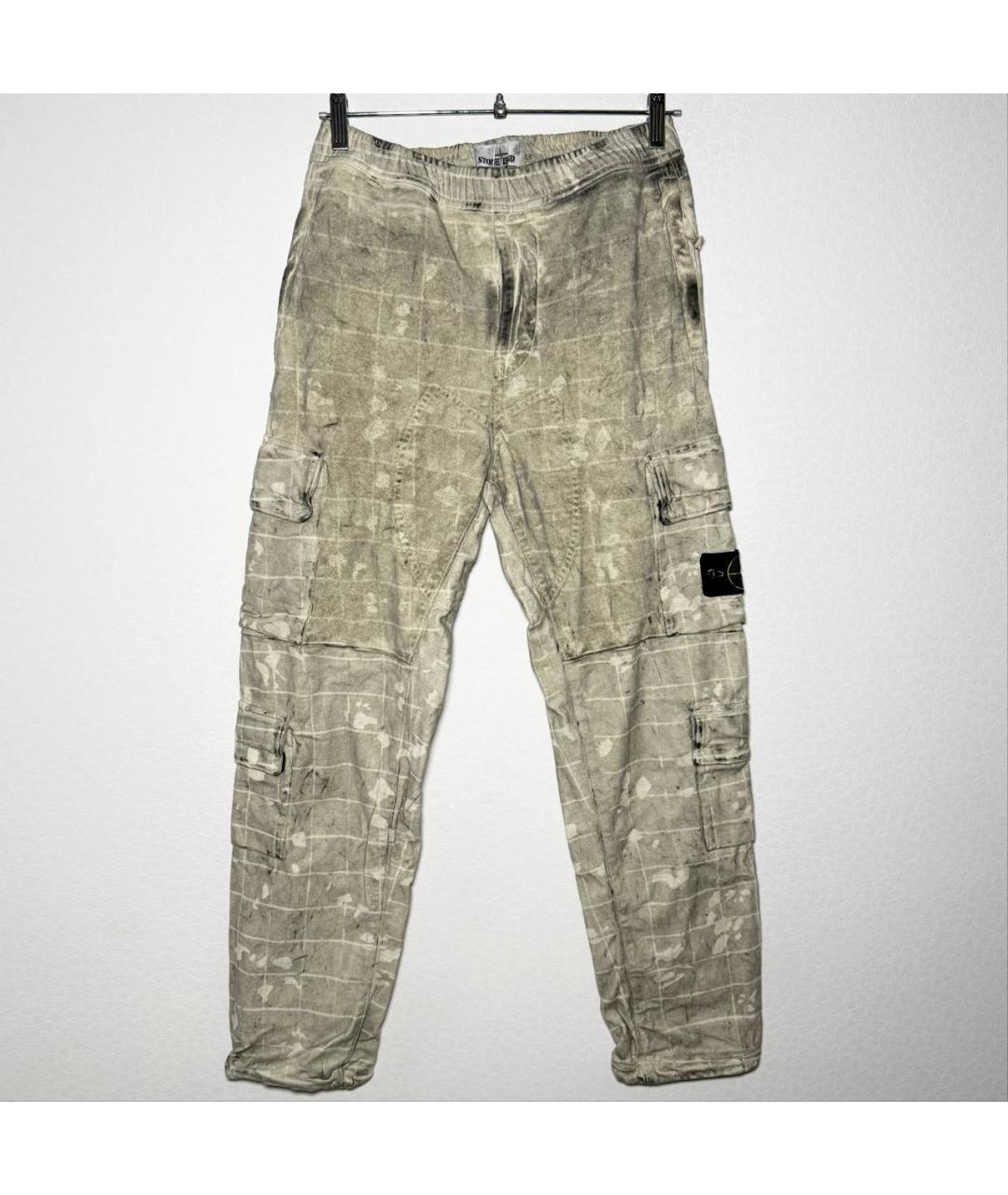 STONE ISLAND Хаки повседневные брюки, фото 10