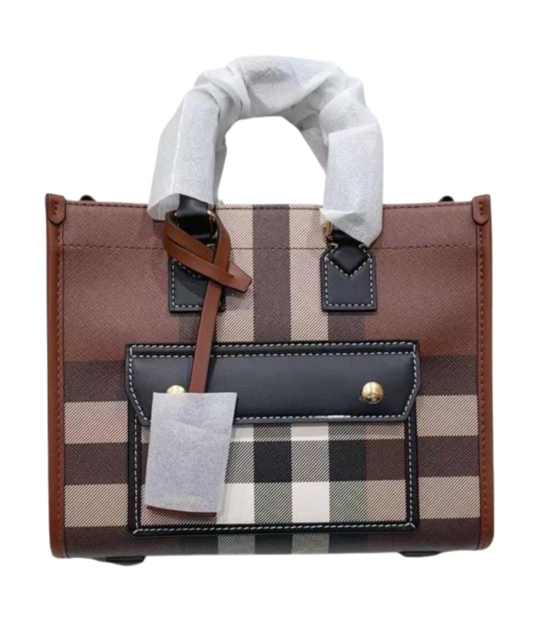 BURBERRY Коричневая сумка тоут, фото 1