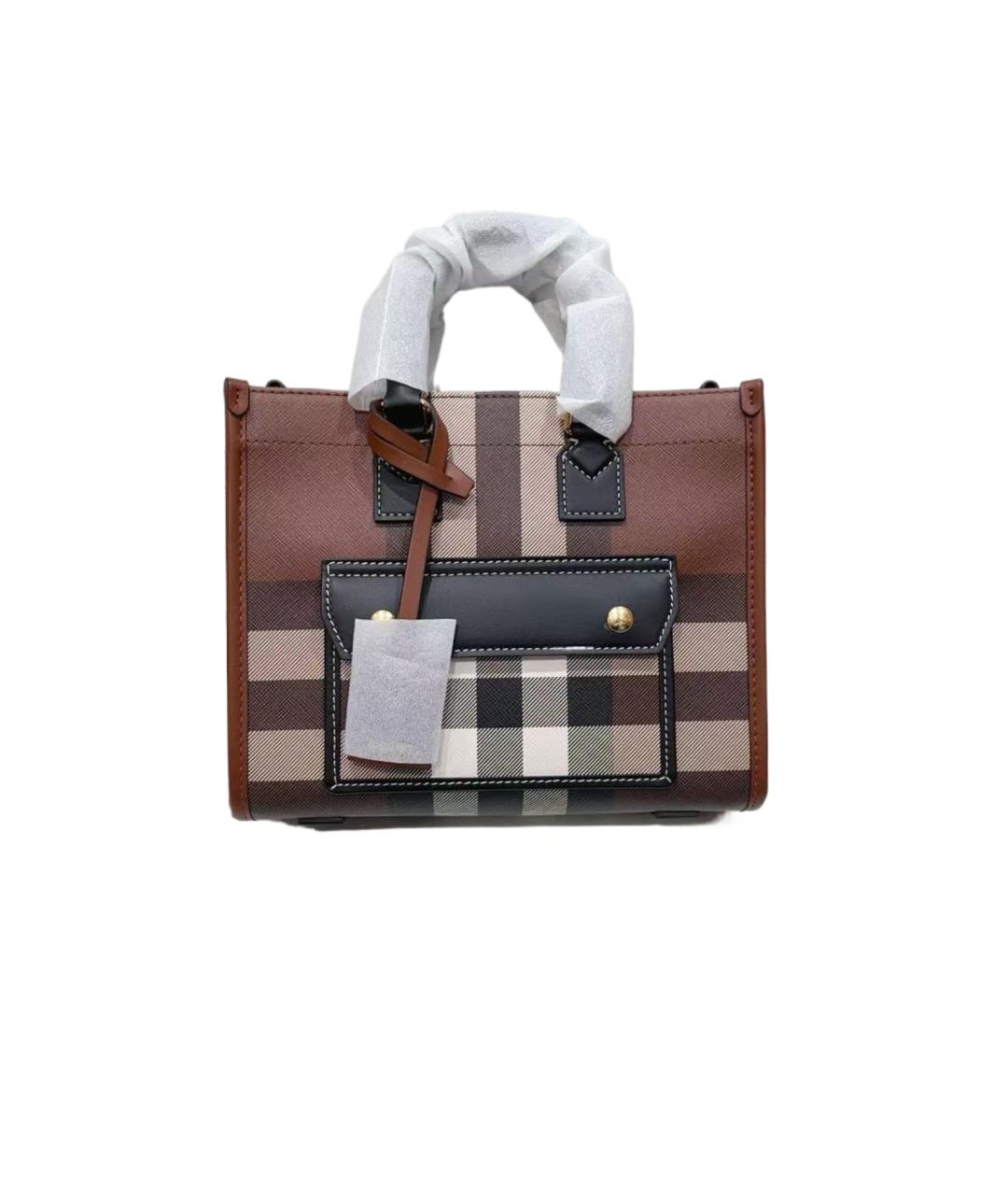 BURBERRY Коричневая сумка тоут, фото 5