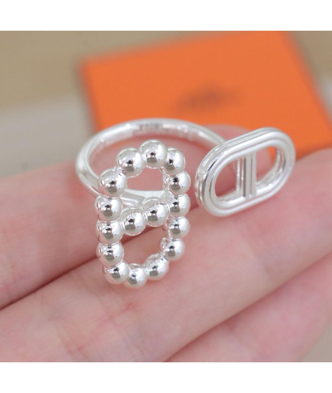 HERMES Серебряное кольцо, фото 6