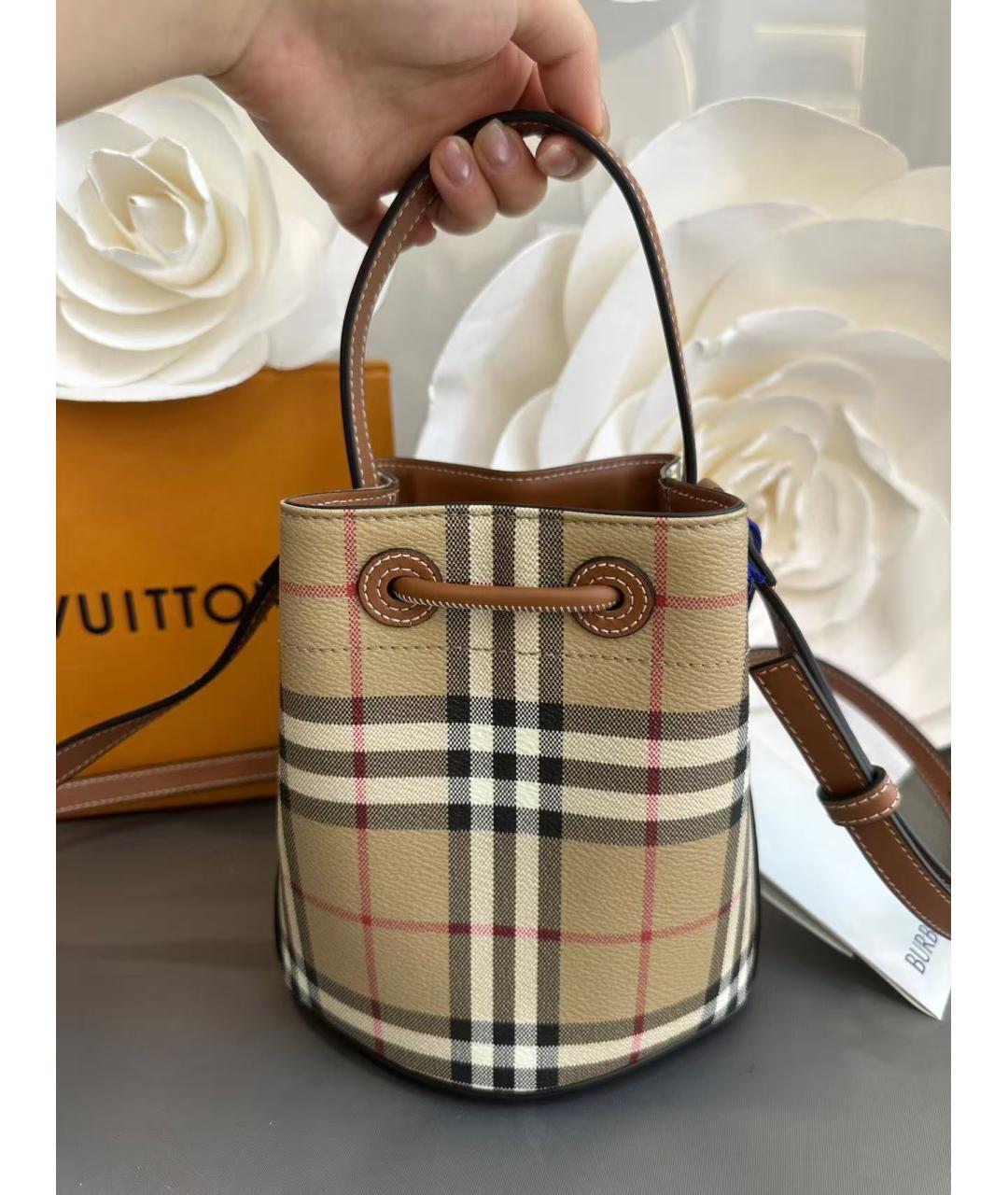BURBERRY Бежевая сумка через плечо, фото 5