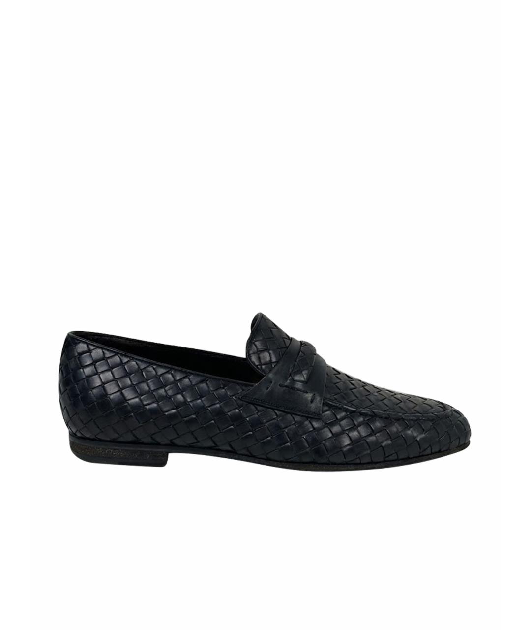 BOTTEGA VENETA Черные кожаные лоферы, фото 1
