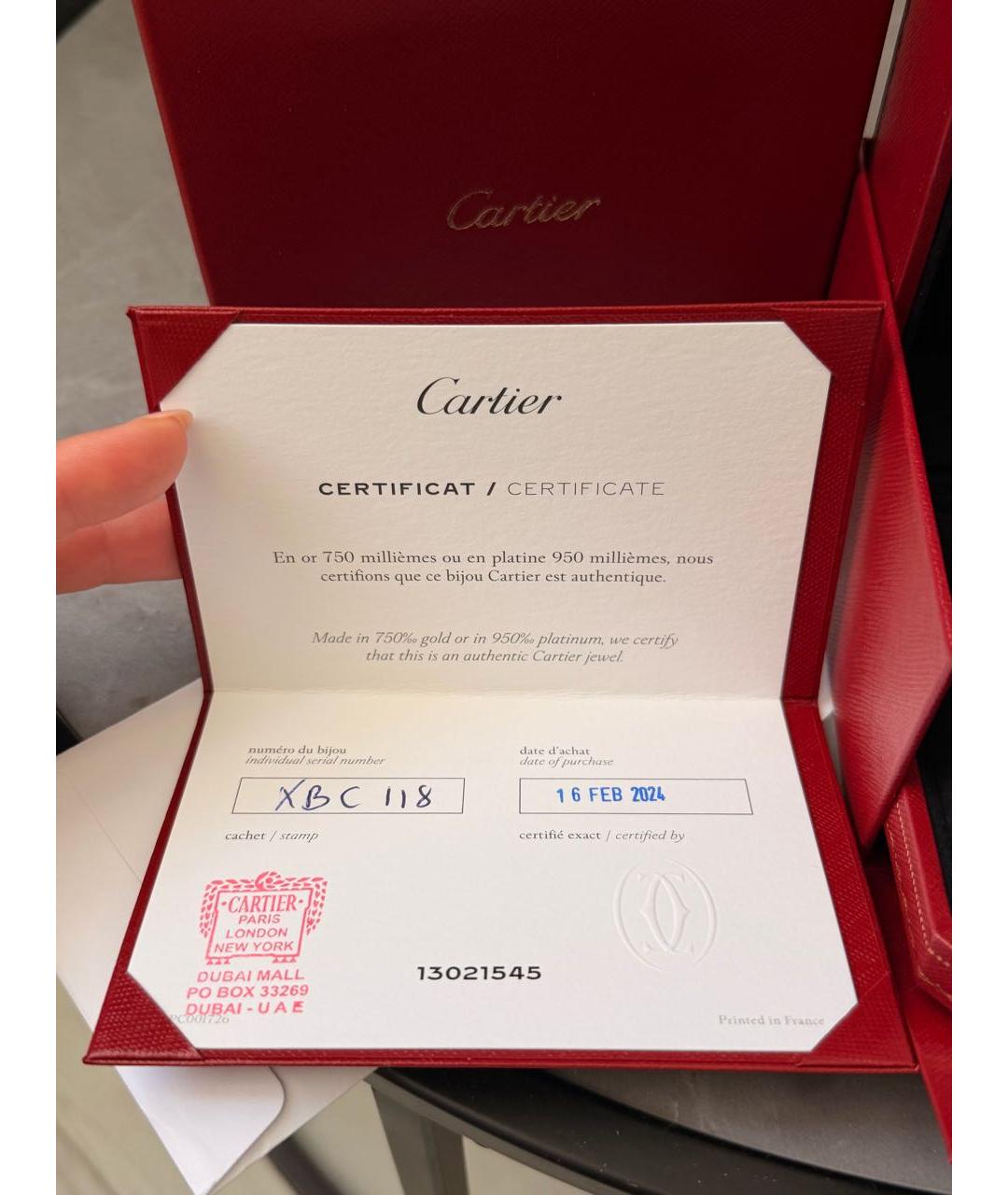 CARTIER Серебряный браслет из белого золота, фото 3