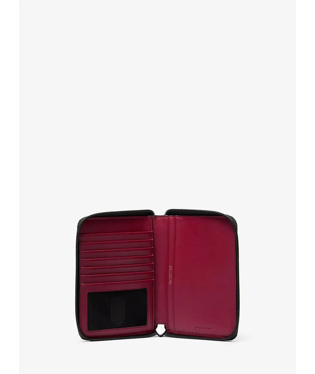 MICHAEL KORS Бордовый кожаный кошелек, фото 3