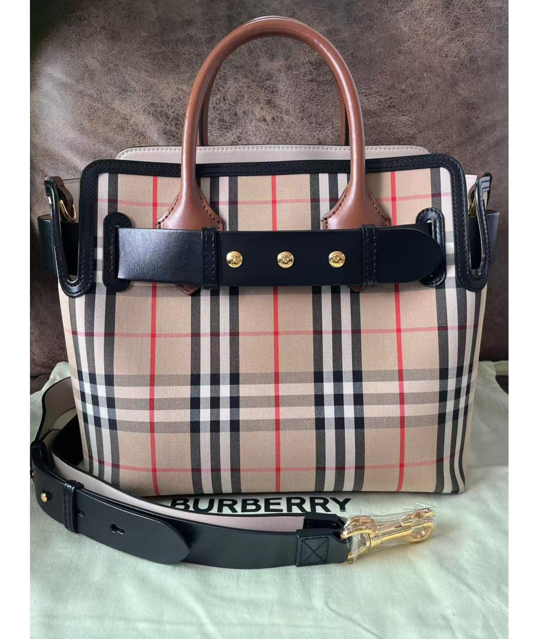 BURBERRY Бежевая сумка с короткими ручками, фото 2