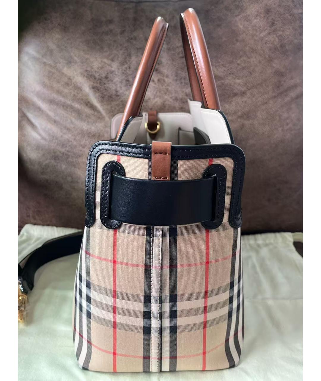 BURBERRY Бежевая сумка с короткими ручками, фото 5
