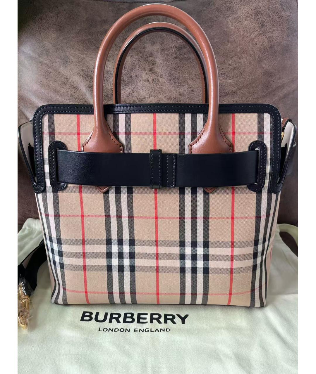 BURBERRY Бежевая сумка с короткими ручками, фото 3