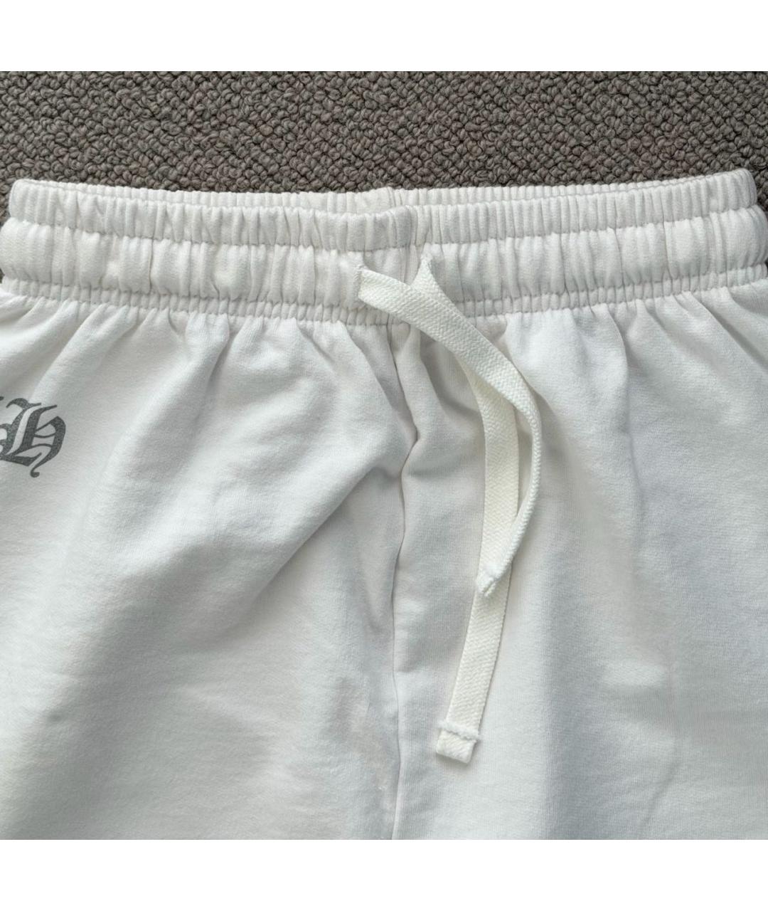 CHROME HEARTS Белые хлопковые спортивные брюки и шорты, фото 4