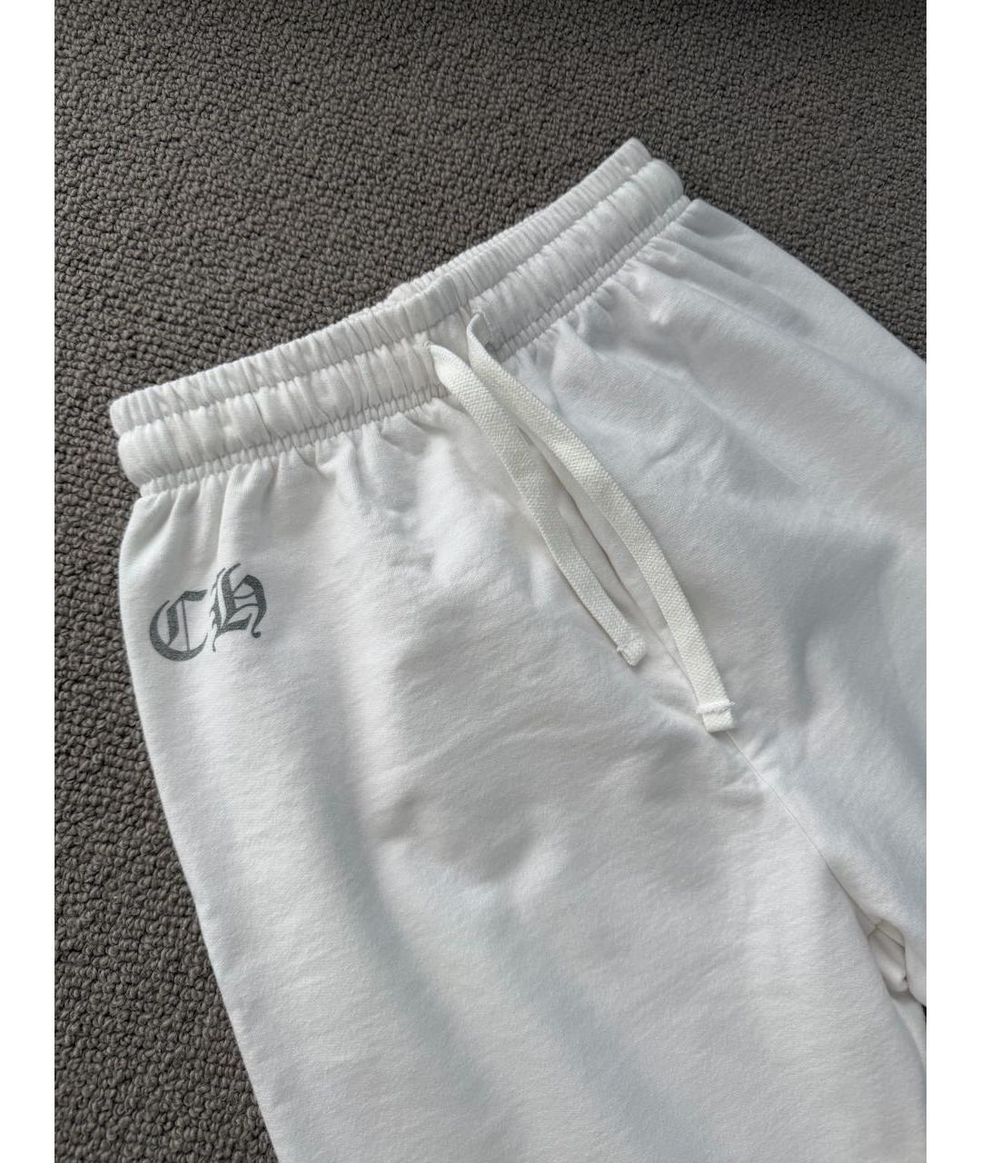 CHROME HEARTS Белые хлопковые спортивные брюки и шорты, фото 8