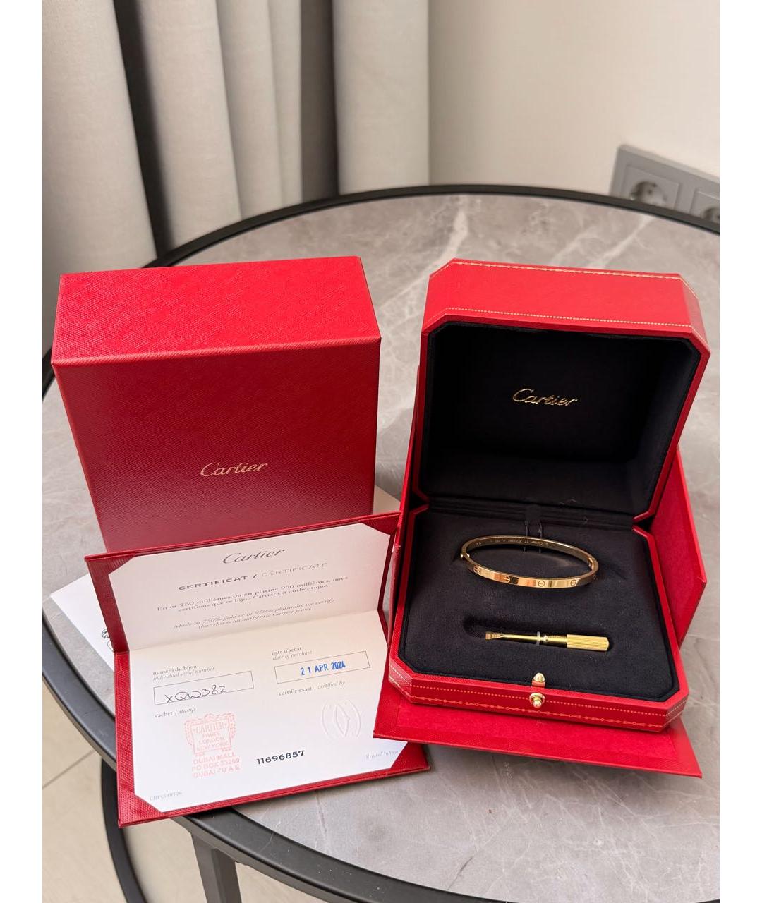 CARTIER Золотой браслет из желтого золота, фото 3
