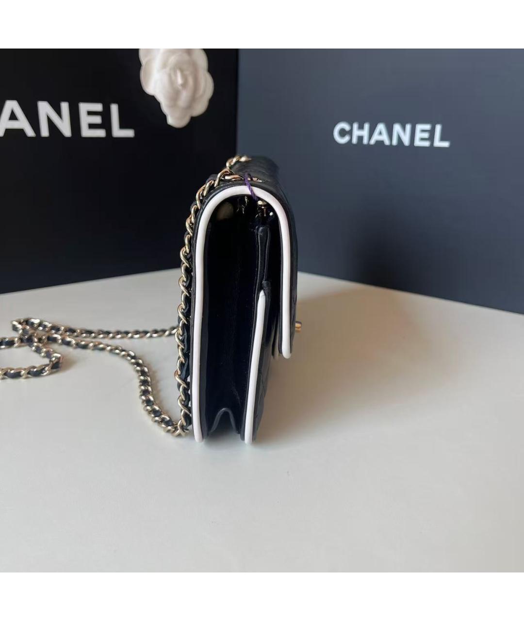 CHANEL Черная кожаная сумка через плечо, фото 4