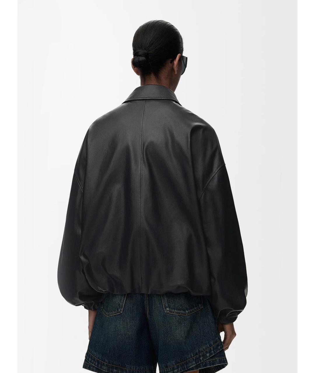 LOEWE Черная кожаная куртка, фото 4