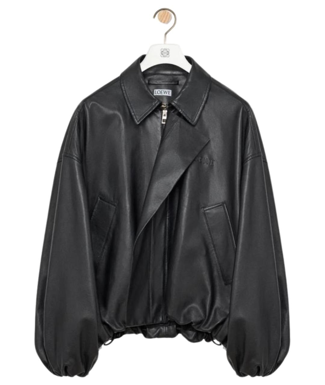 LOEWE Черная кожаная куртка, фото 1