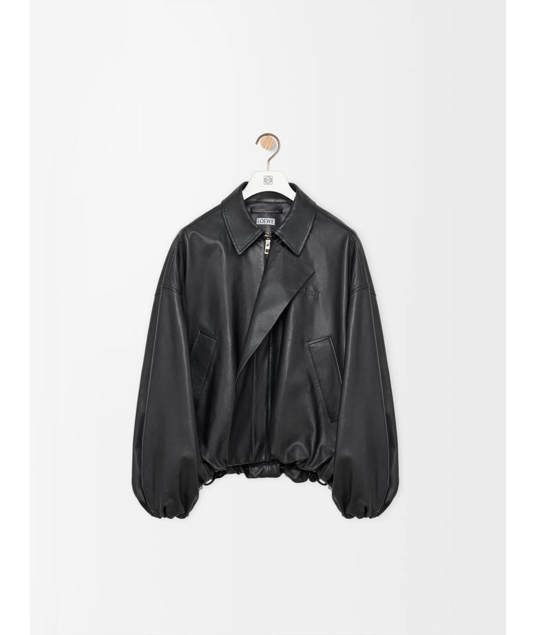 LOEWE Черная кожаная куртка, фото 5