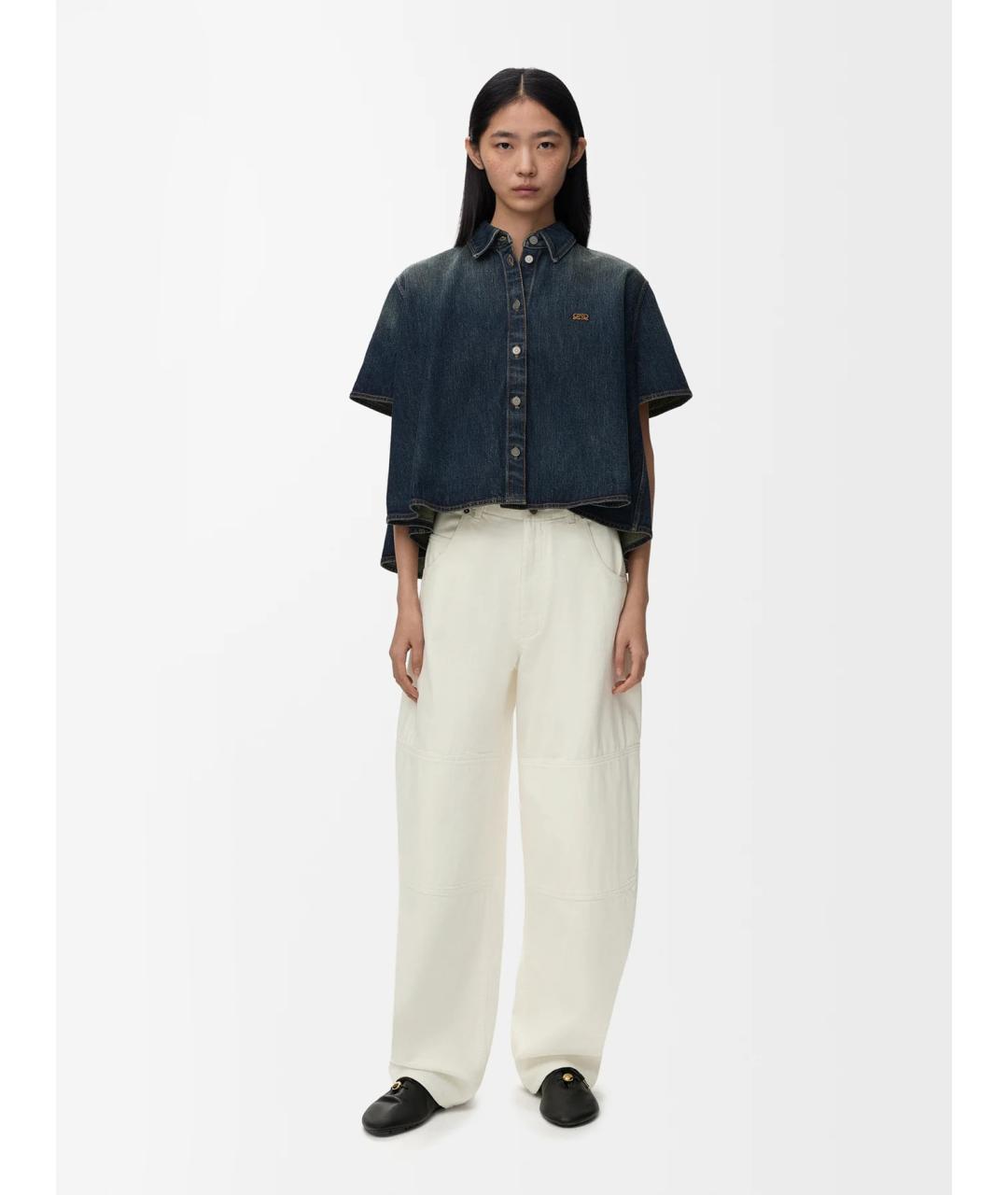 LOEWE Синяя хлопковая рубашка, фото 2