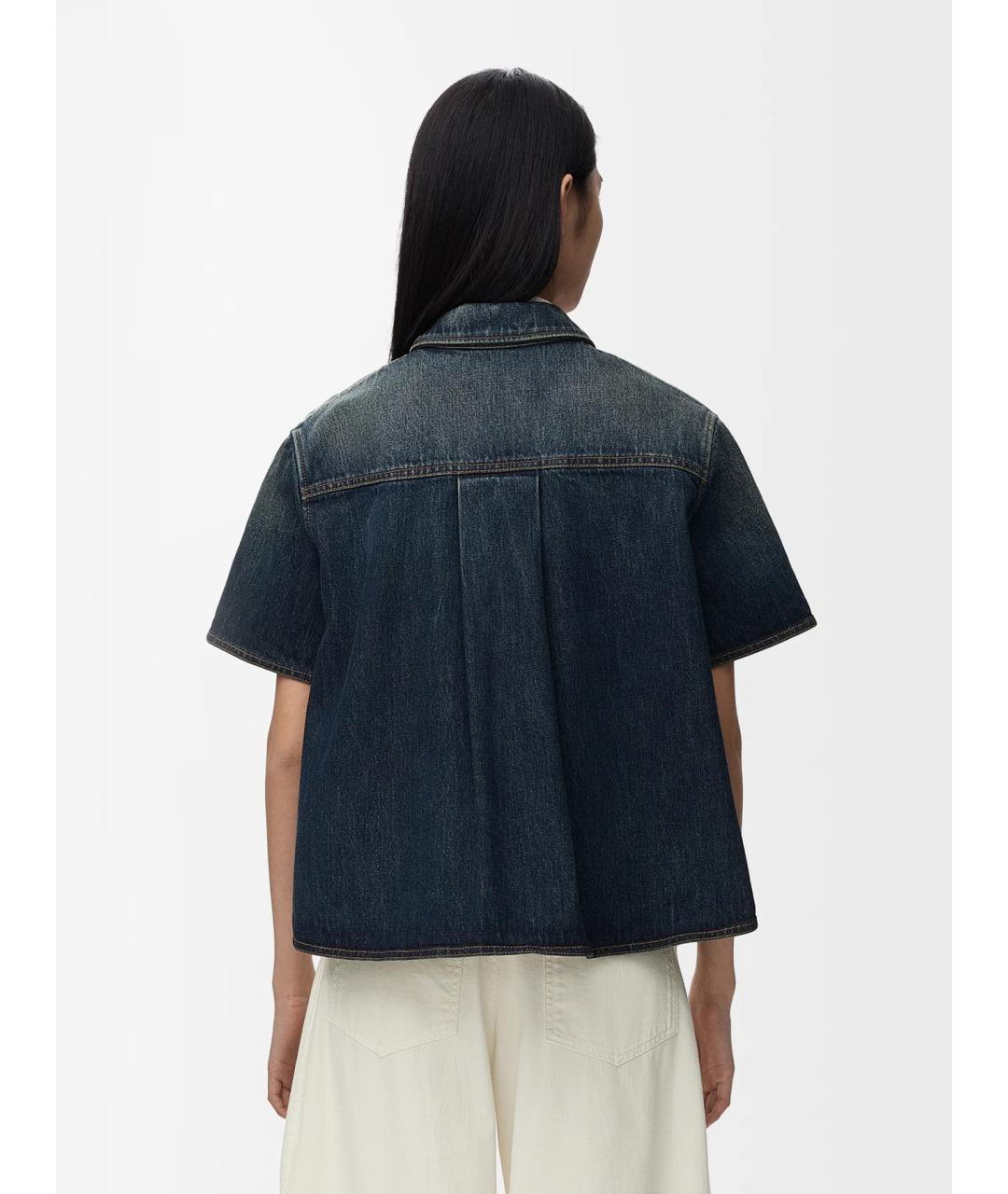 LOEWE Синяя хлопковая рубашка, фото 4
