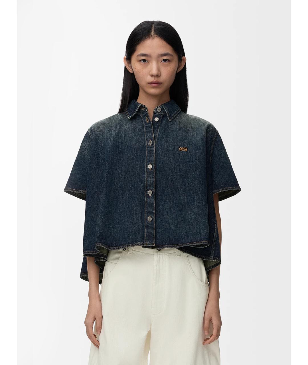 LOEWE Синяя хлопковая рубашка, фото 3