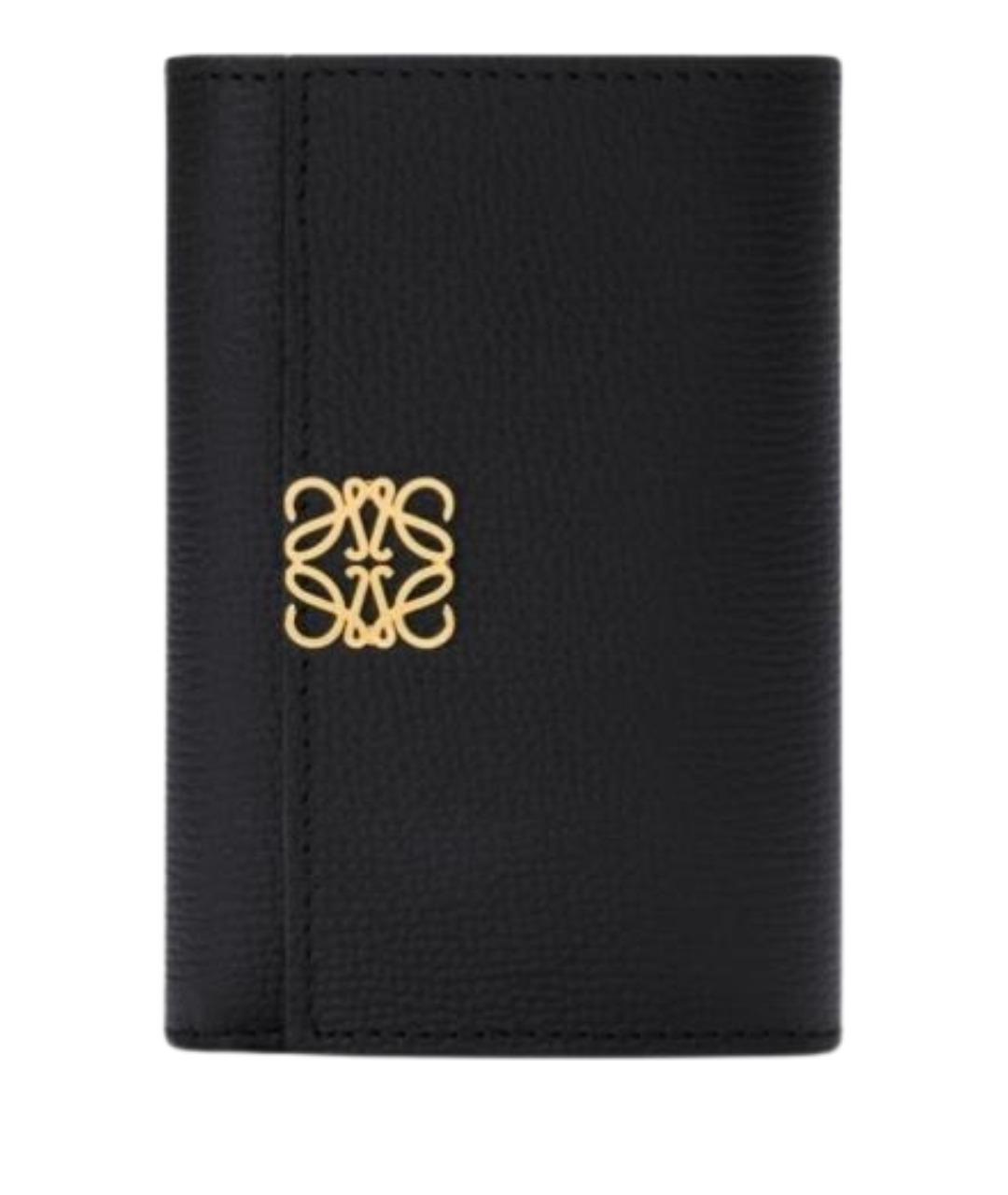 LOEWE Черный кожаный кошелек, фото 1
