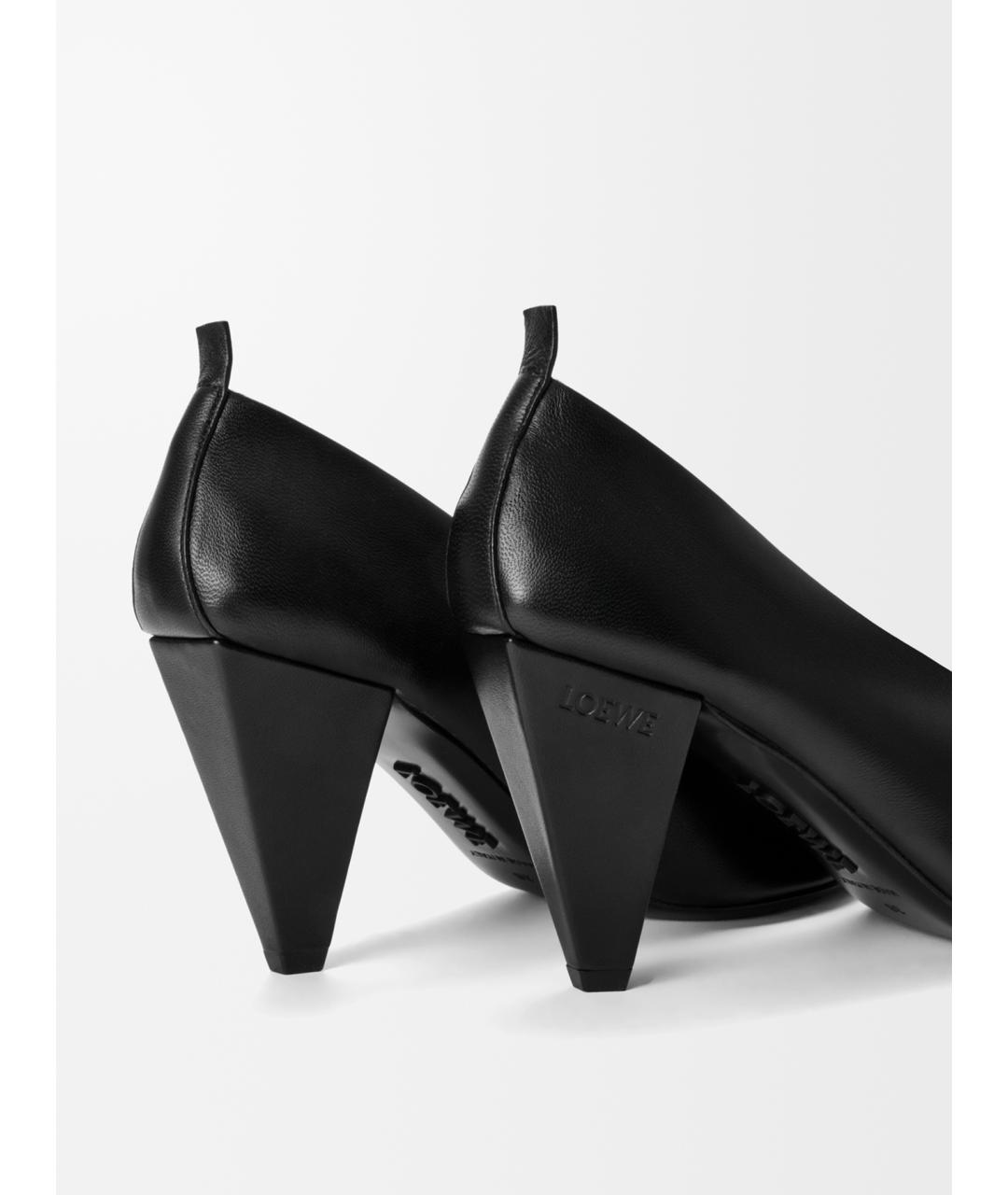 LOEWE Черные кожаные туфли, фото 4