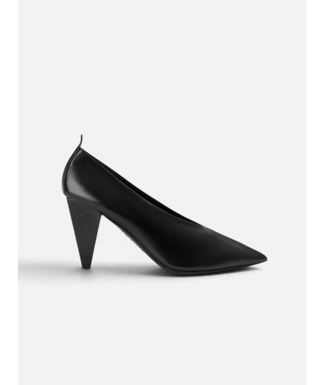 LOEWE Черные кожаные туфли, фото 6