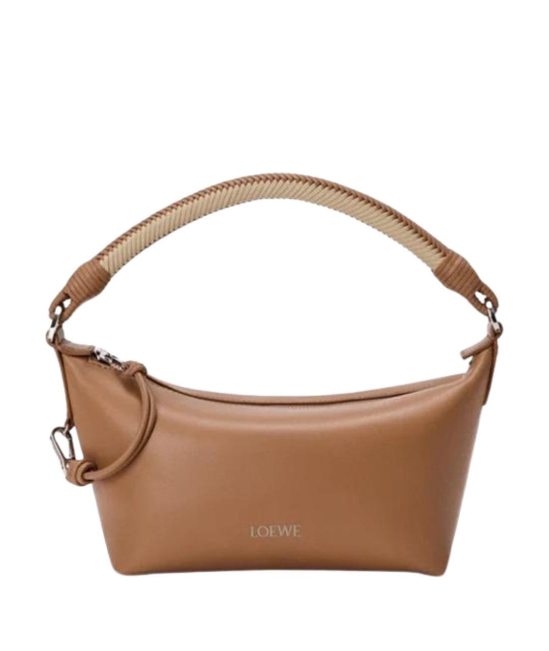 LOEWE Коричневая кожаная сумка через плечо, фото 1