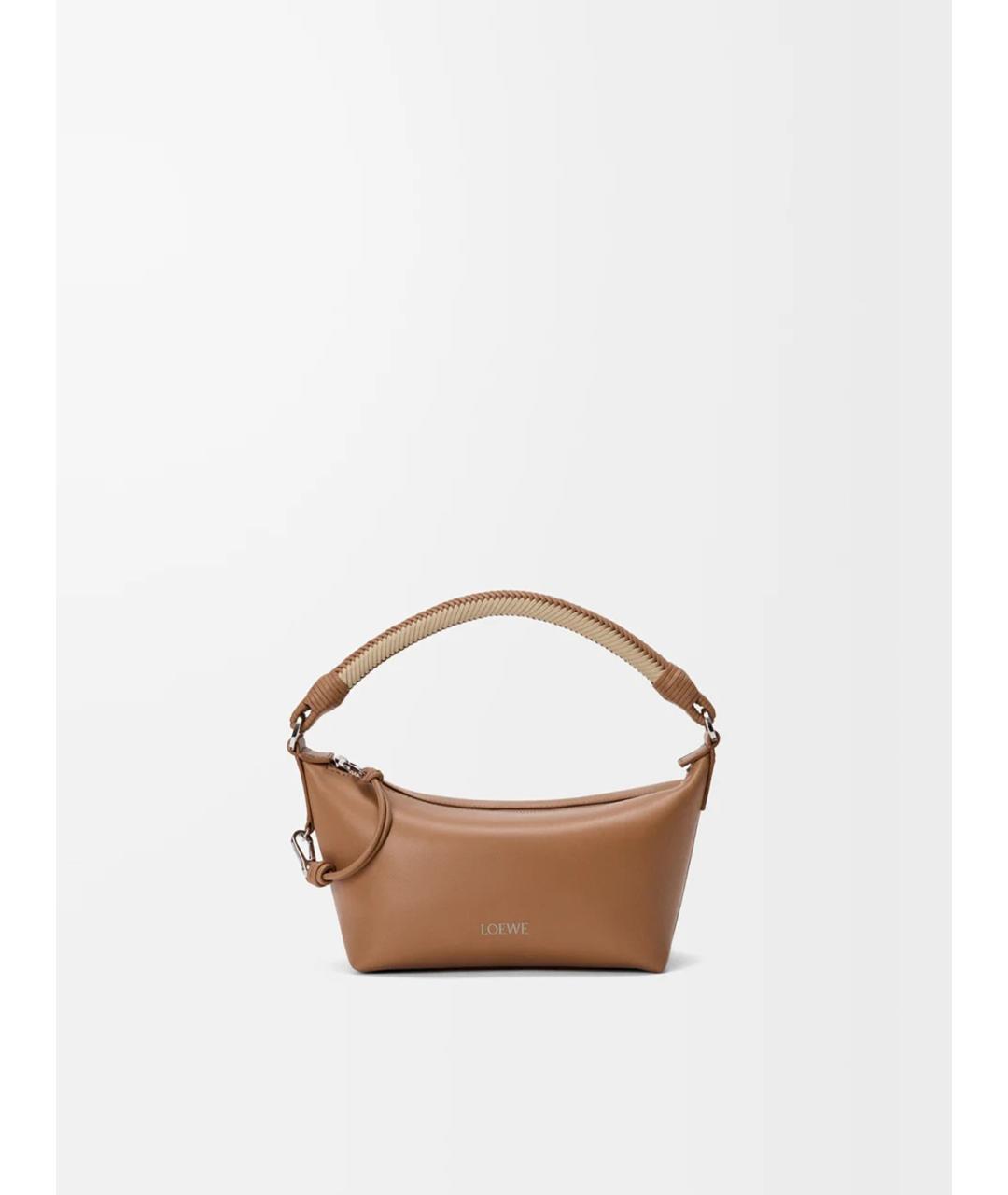 LOEWE Коричневая кожаная сумка через плечо, фото 5