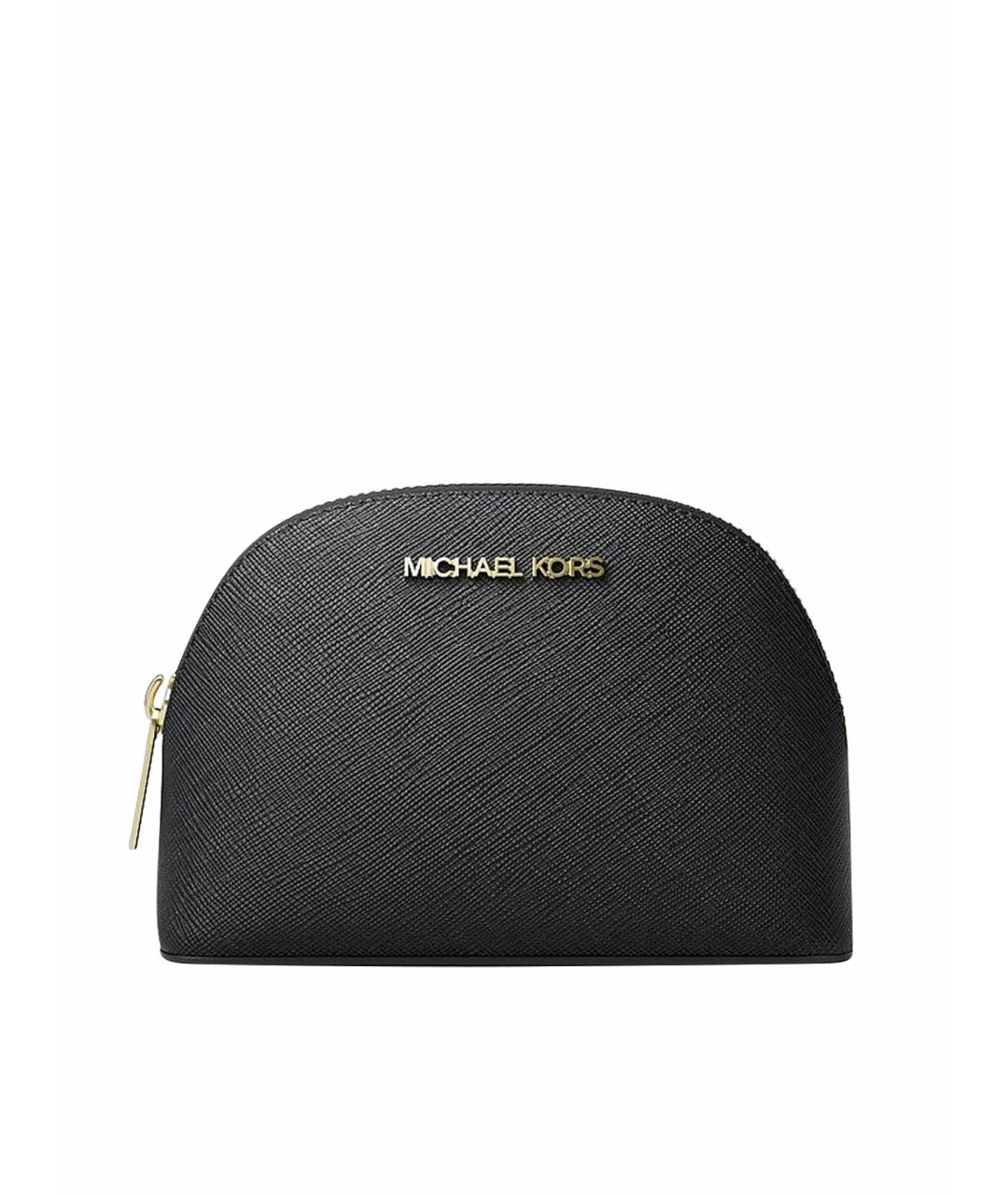 MICHAEL KORS Черная кожаная косметичка, фото 10