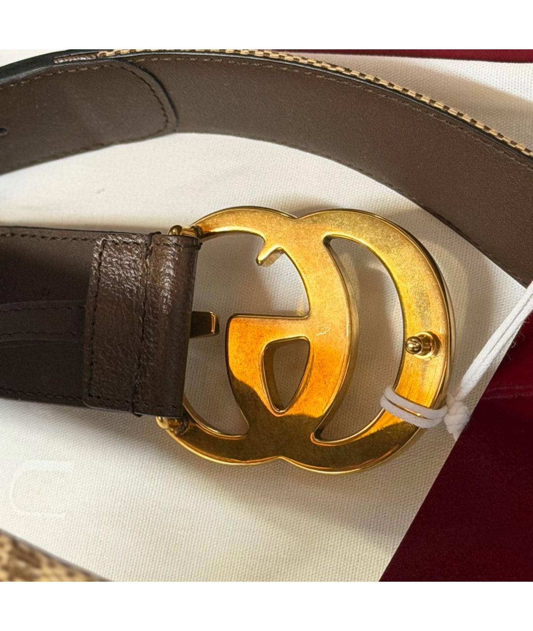 GUCCI Коричневый кожаный ремень, фото 5