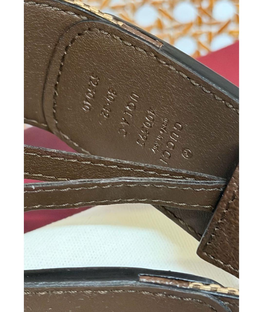 GUCCI Коричневый кожаный ремень, фото 4