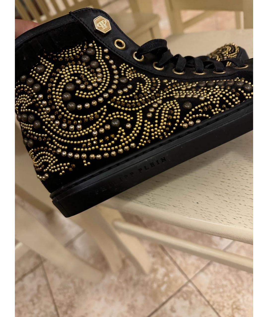 PHILIPP PLEIN Черные кожаные ботинки, фото 5