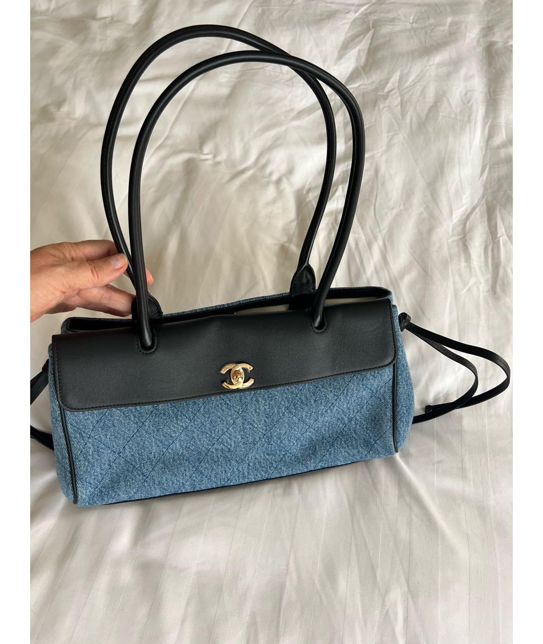 CHANEL Синяя деним сумка тоут, фото 2