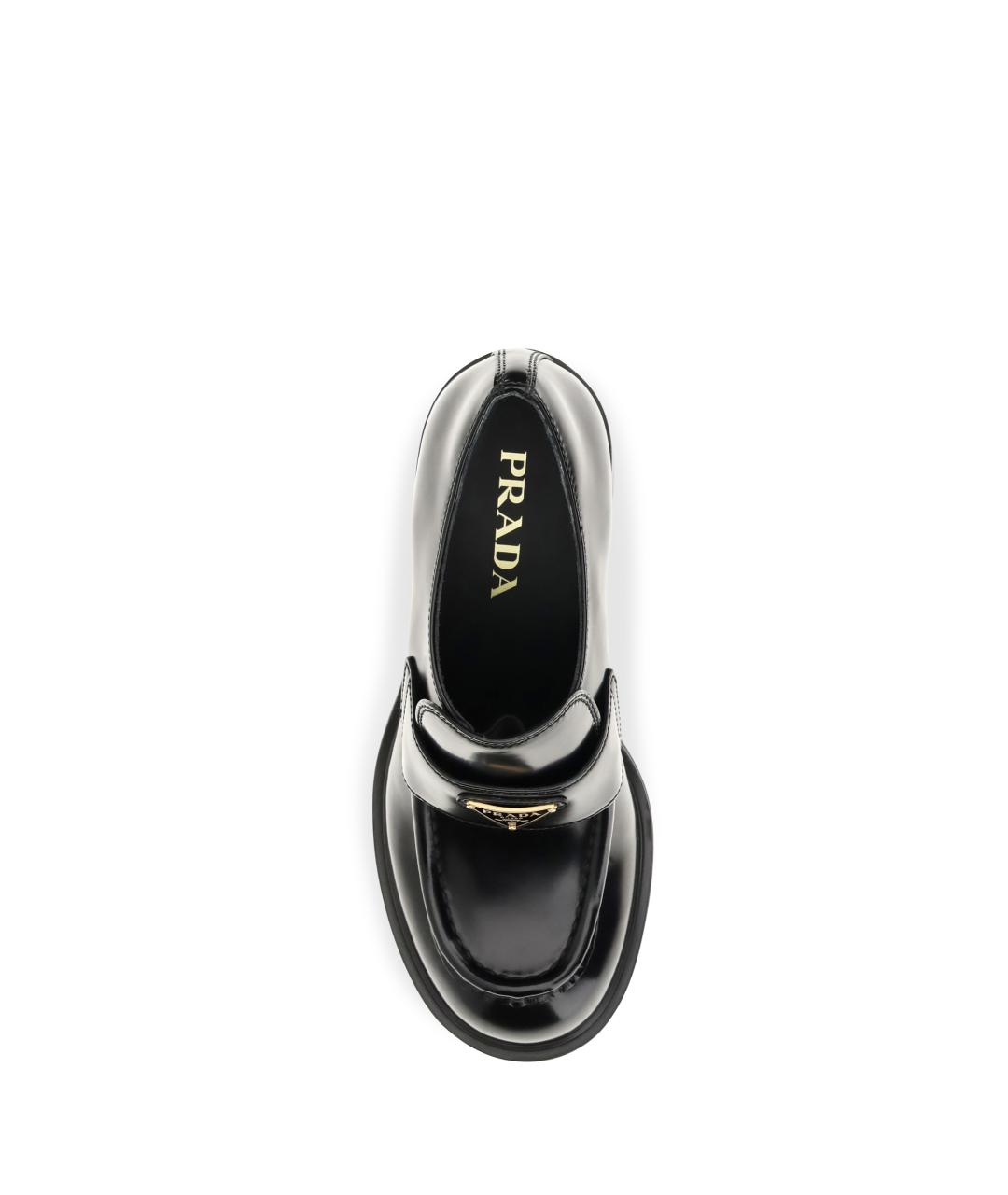 PRADA Черные кожаные лоферы, фото 4