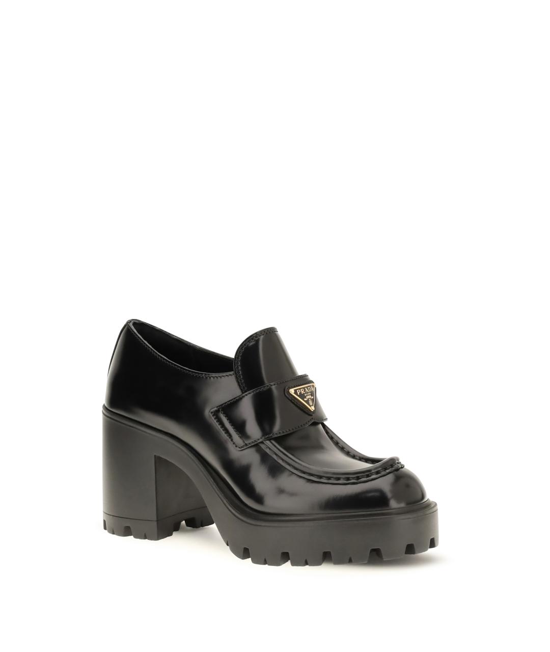 PRADA Черные кожаные лоферы, фото 2