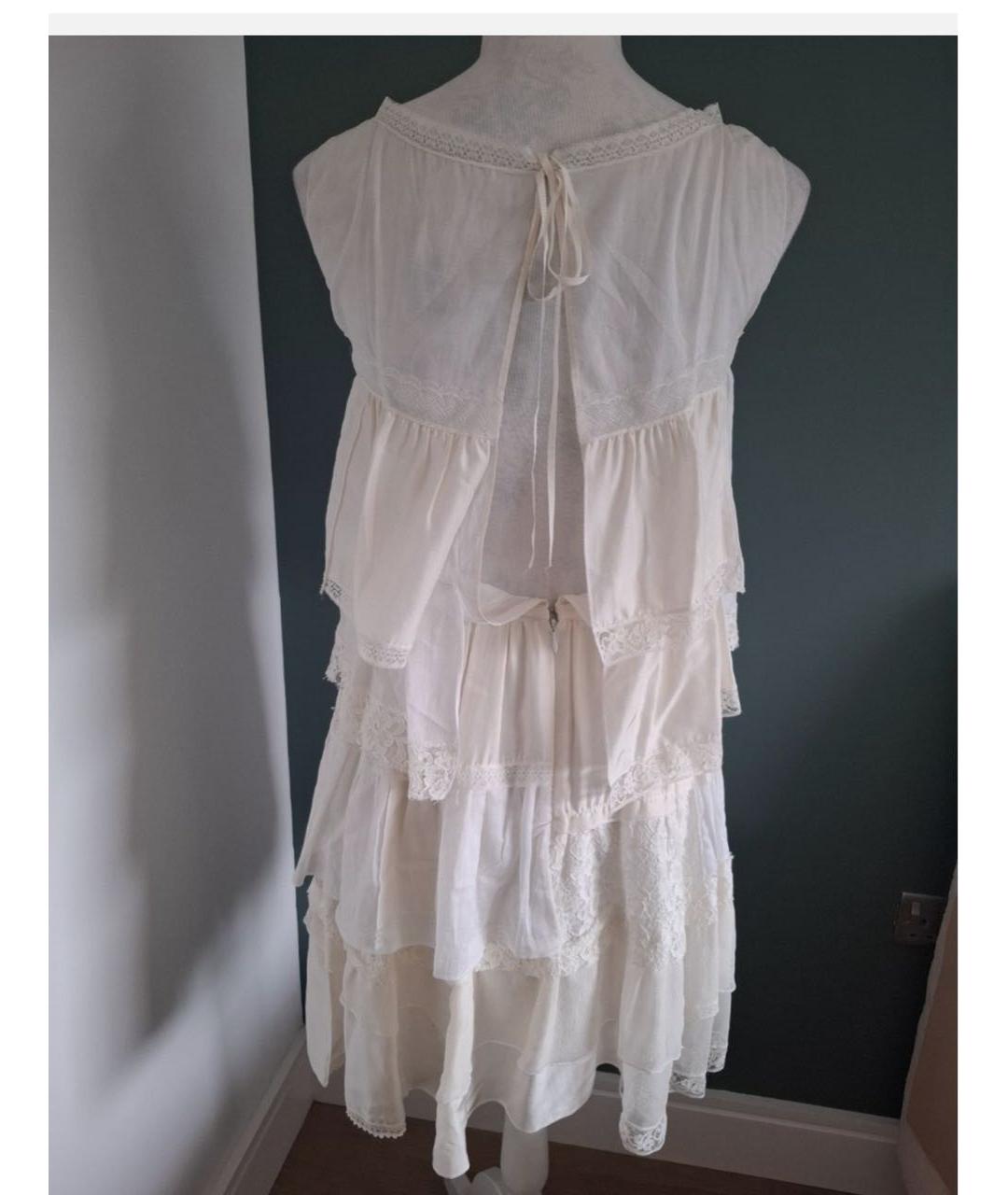 NINA RICCI Белое хлопковое повседневное платье, фото 2