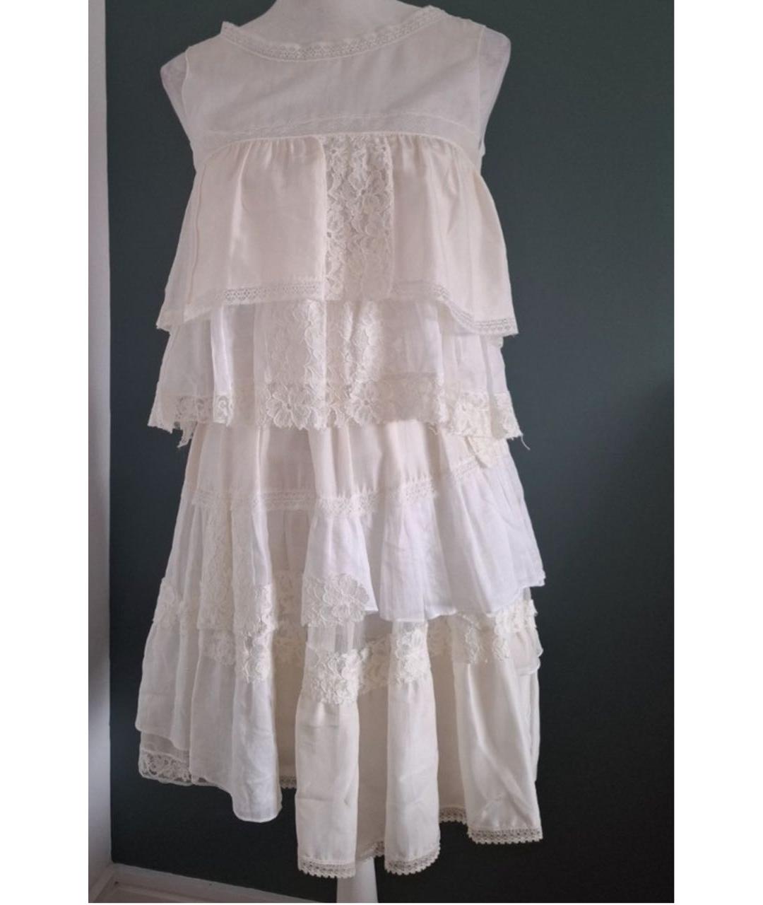 NINA RICCI Белое хлопковое повседневное платье, фото 4