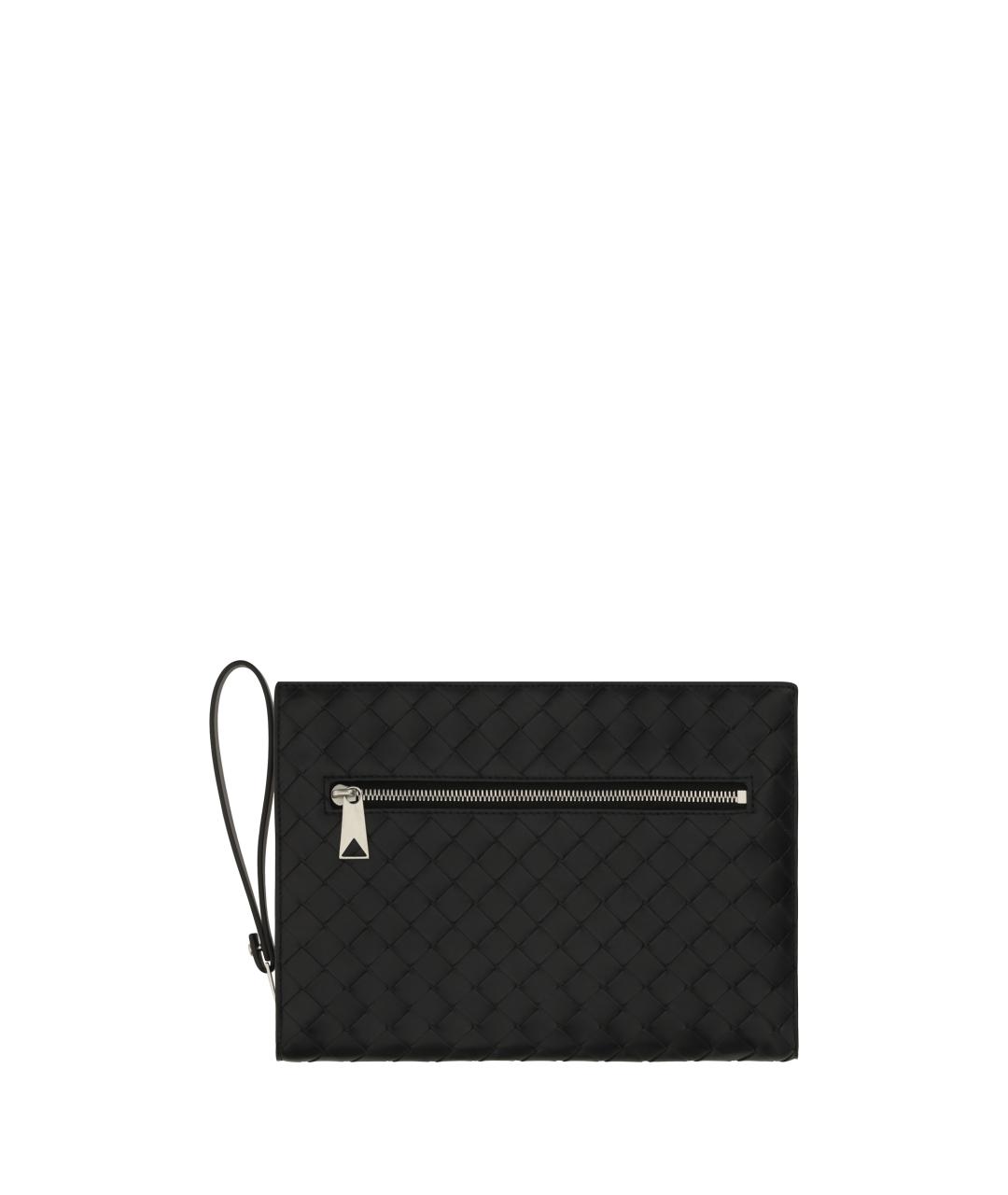 BOTTEGA VENETA Черная кожаная папка для документов, фото 1