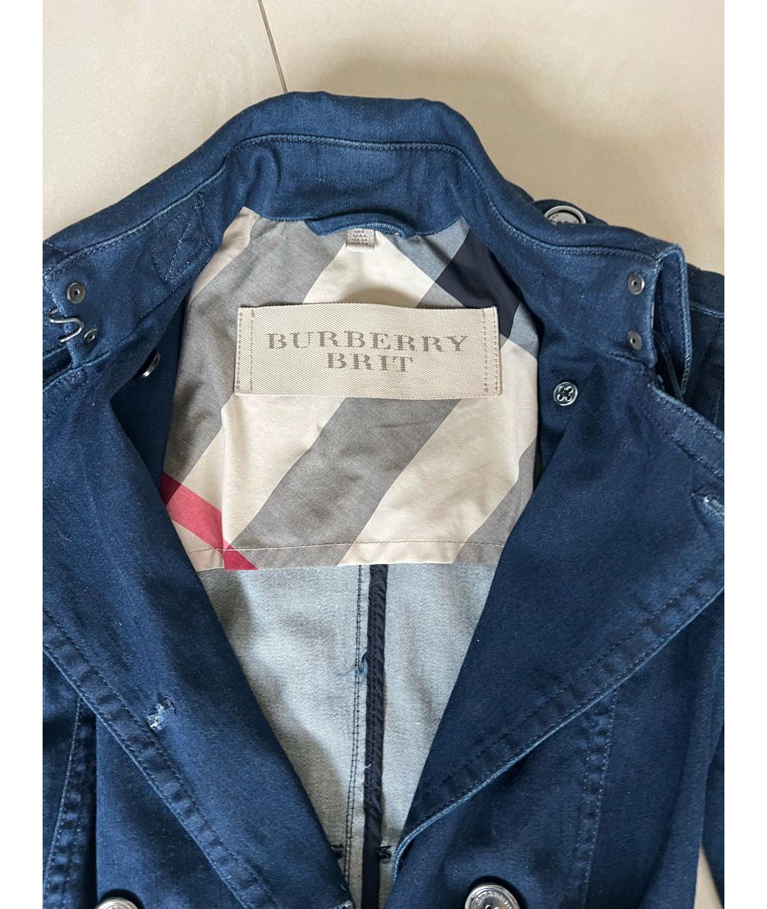 BURBERRY Темно-синяя деним куртка, фото 3