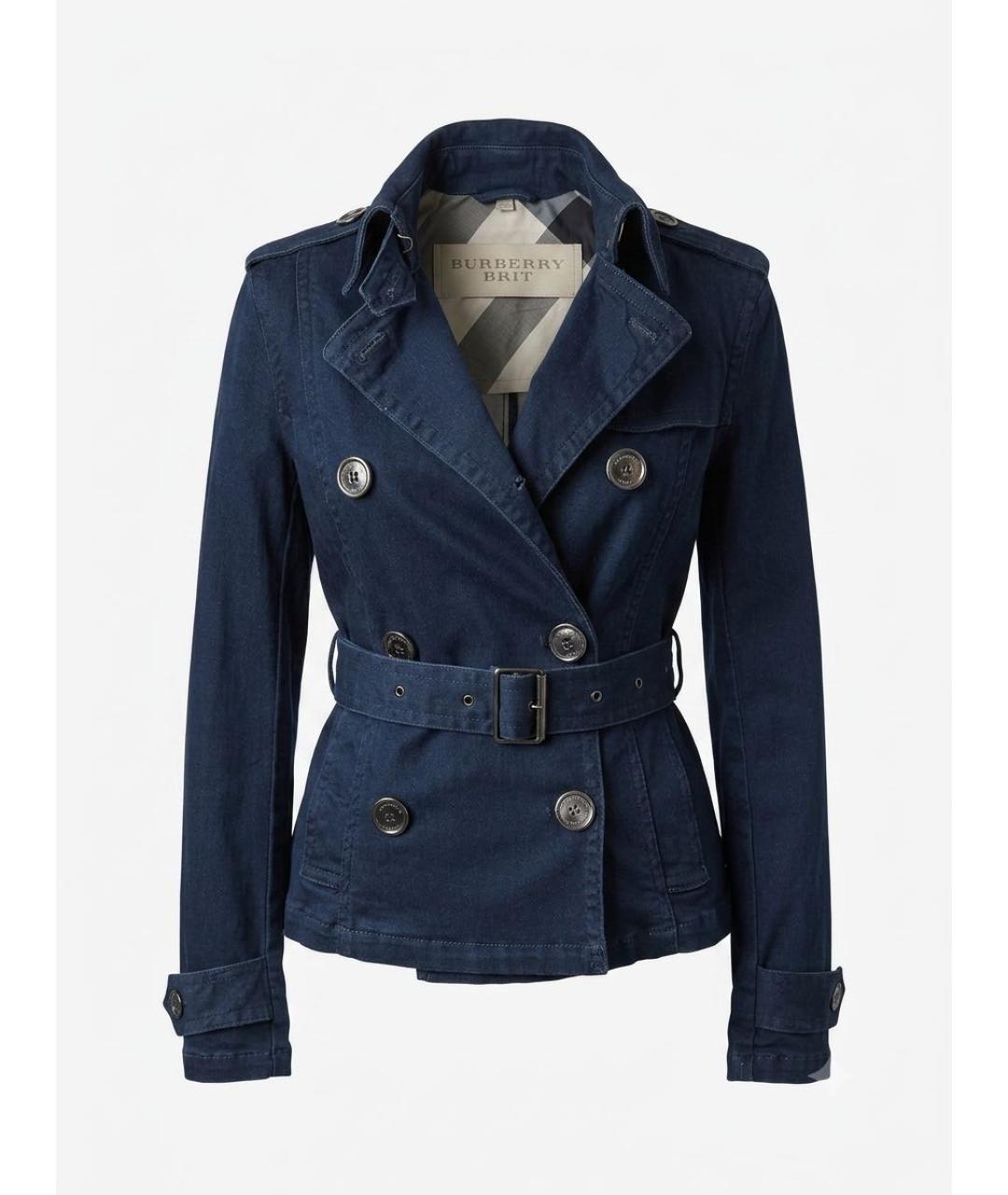 BURBERRY Темно-синяя деним куртка, фото 5