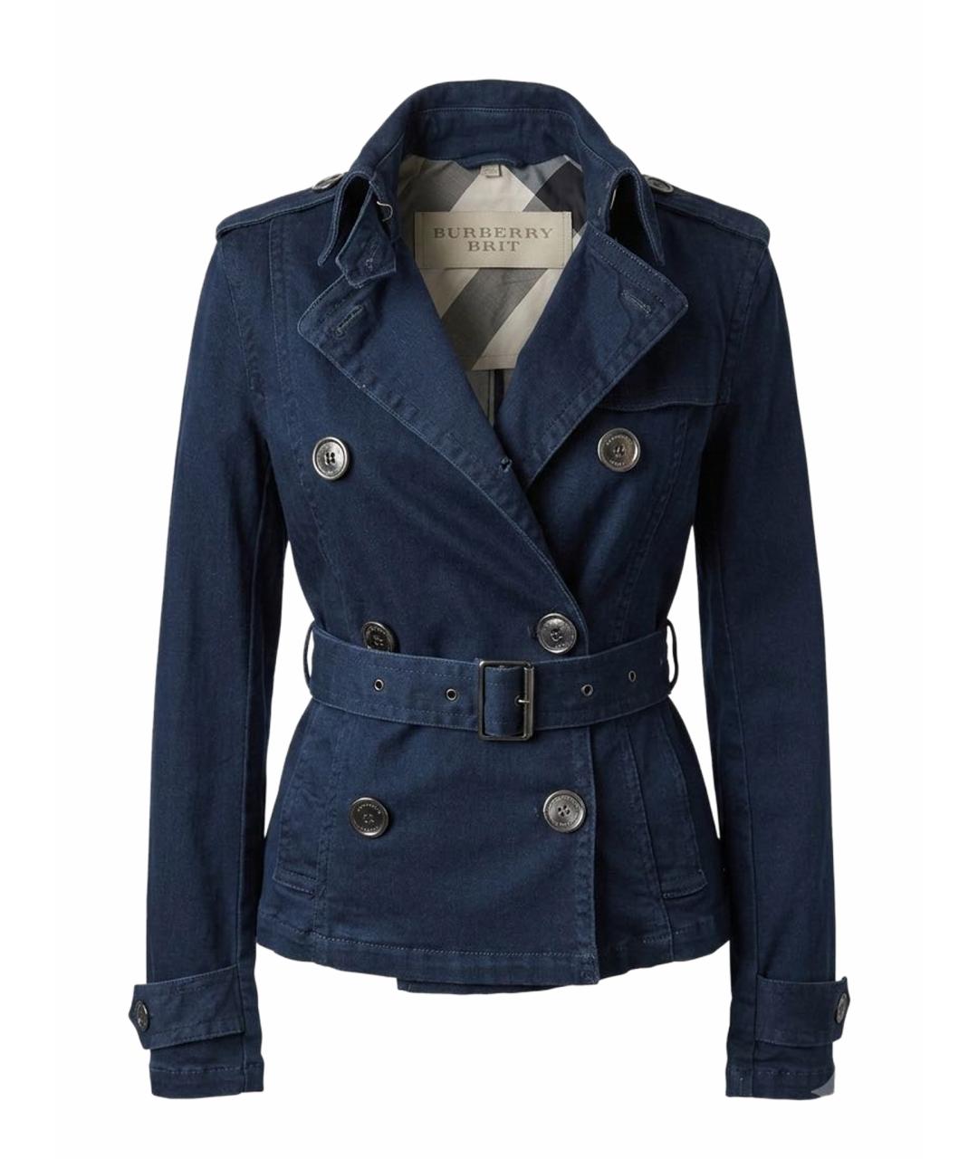 BURBERRY Темно-синяя деним куртка, фото 1