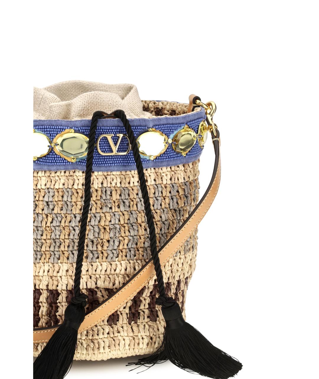 VALENTINO Мульти рафия сумка через плечо, фото 4