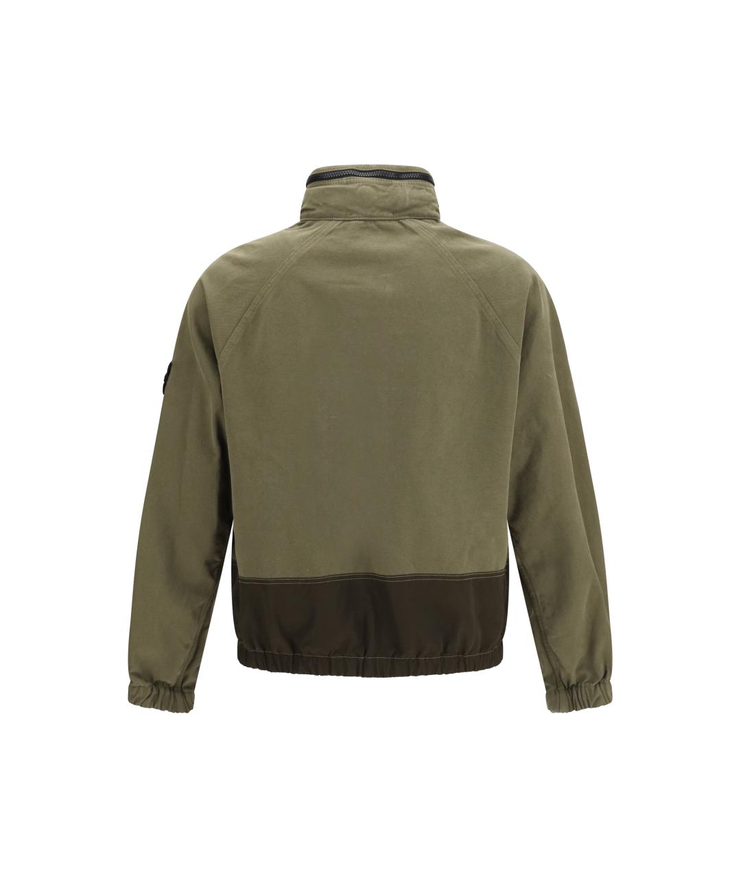 STONE ISLAND Хаки хлопковая куртка, фото 2