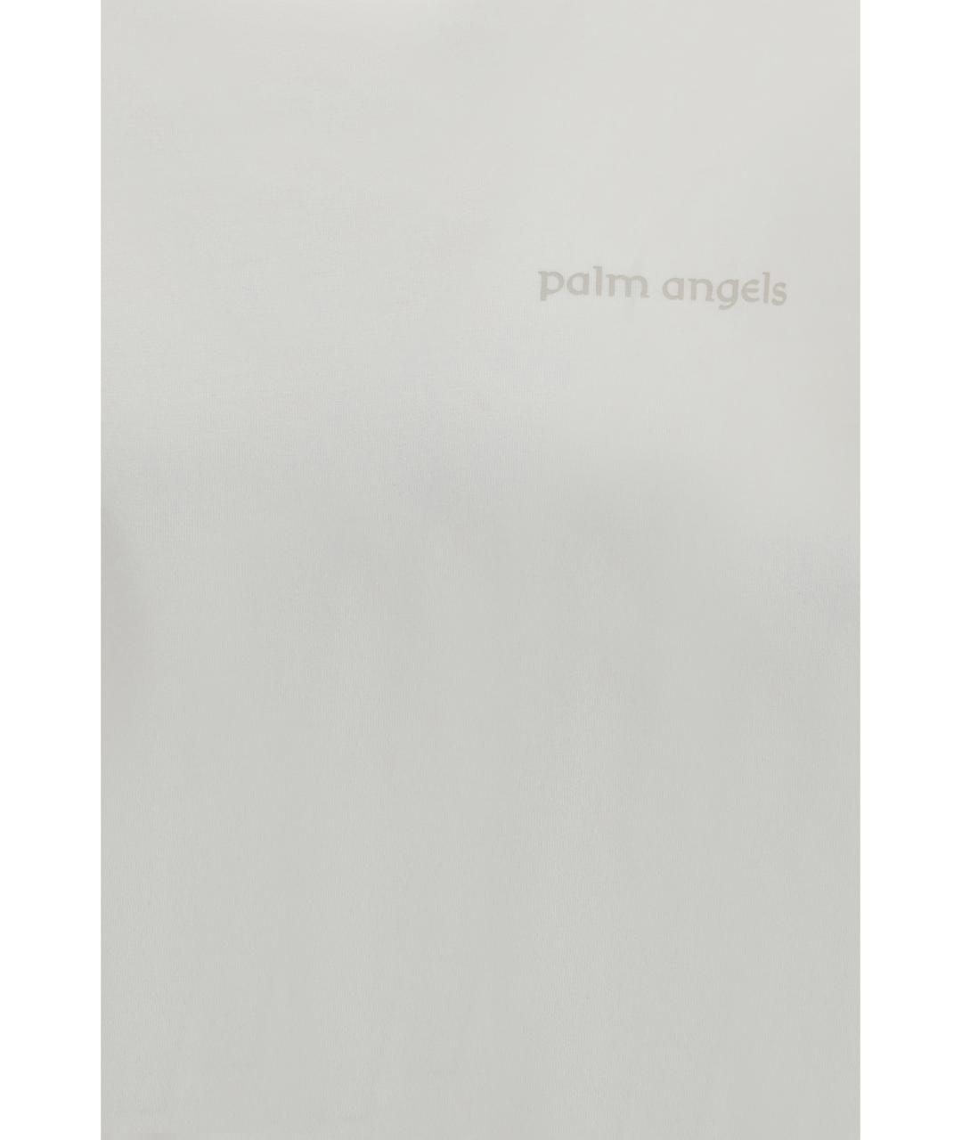 PALM ANGELS Белая хлопковая футболка, фото 3