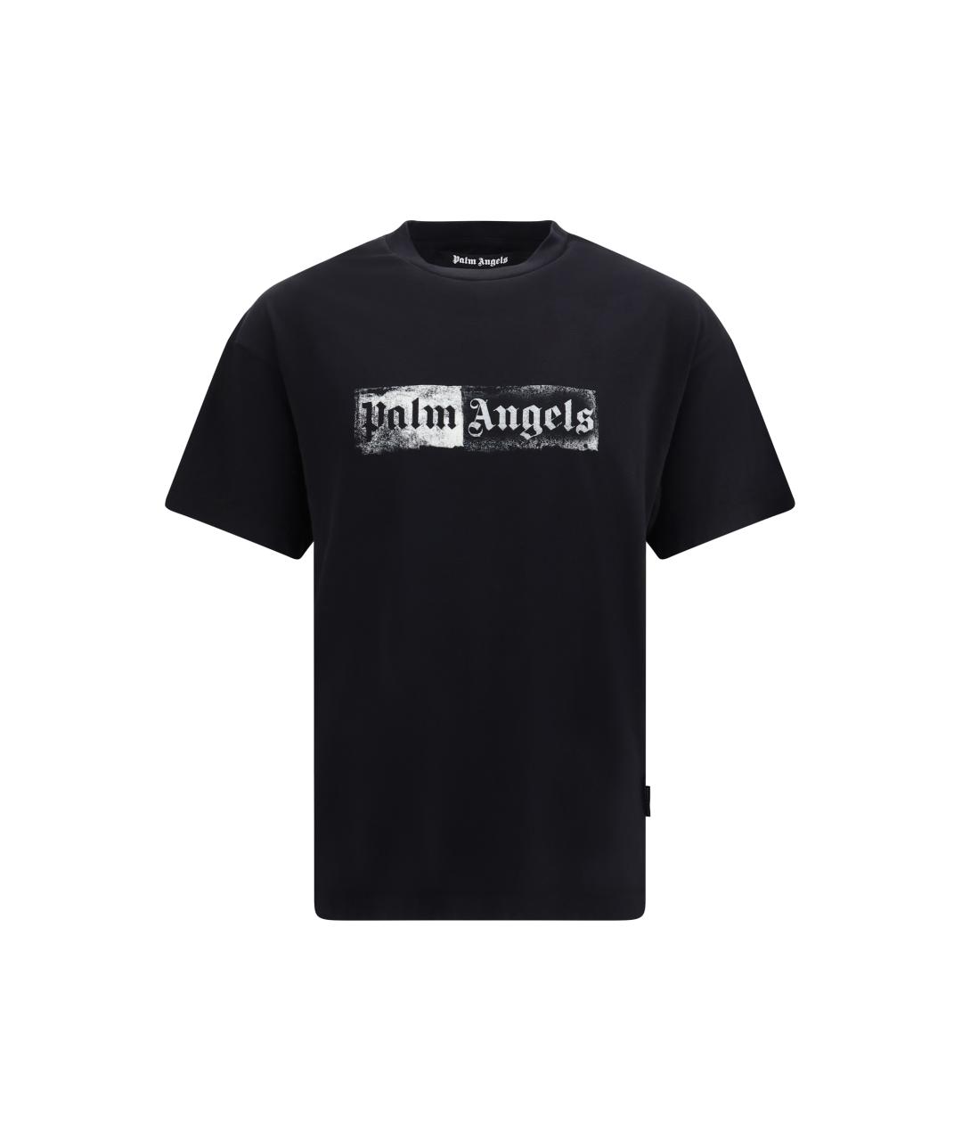 PALM ANGELS Черная хлопковая футболка, фото 1