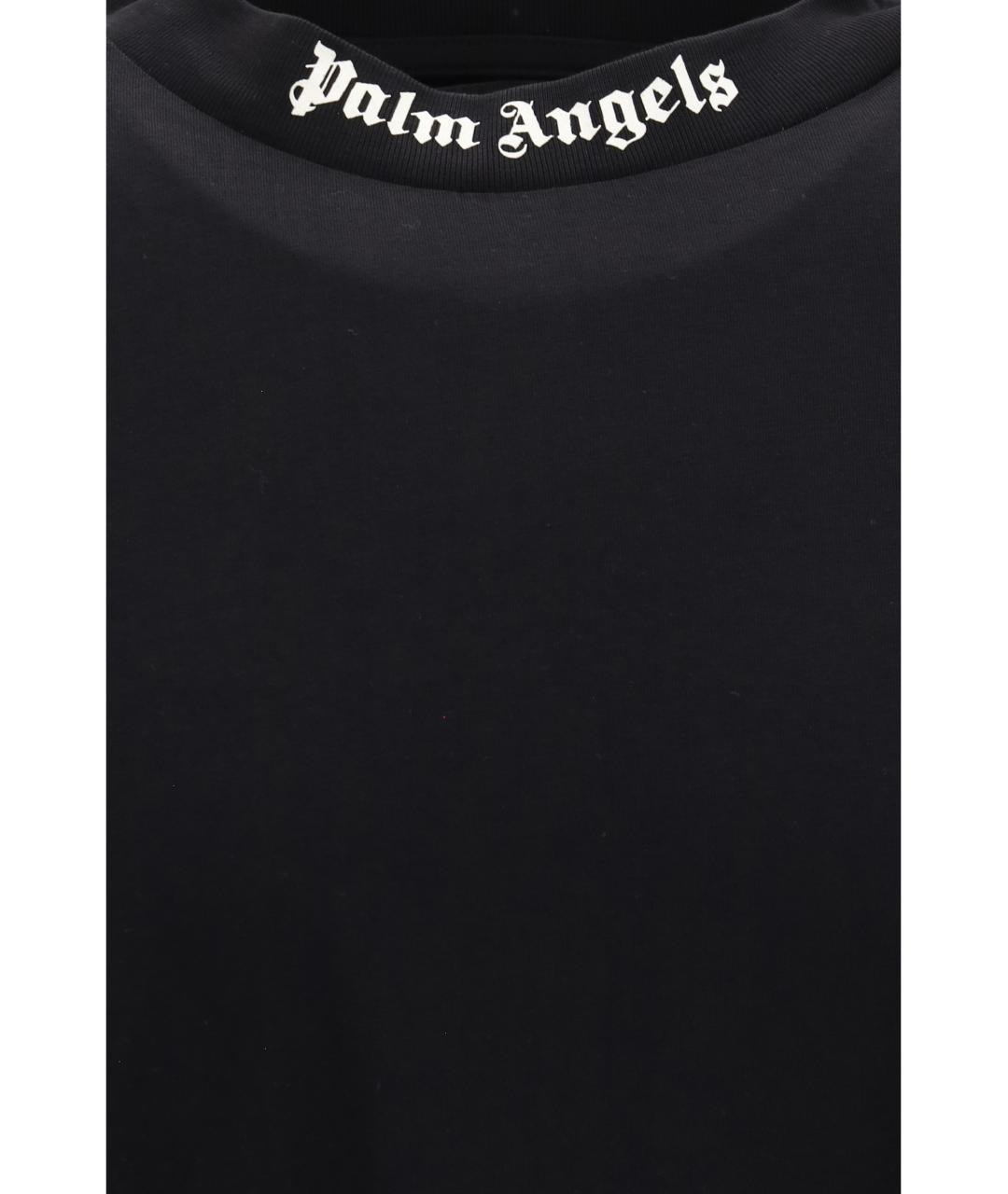 PALM ANGELS Черная хлопковая футболка, фото 3